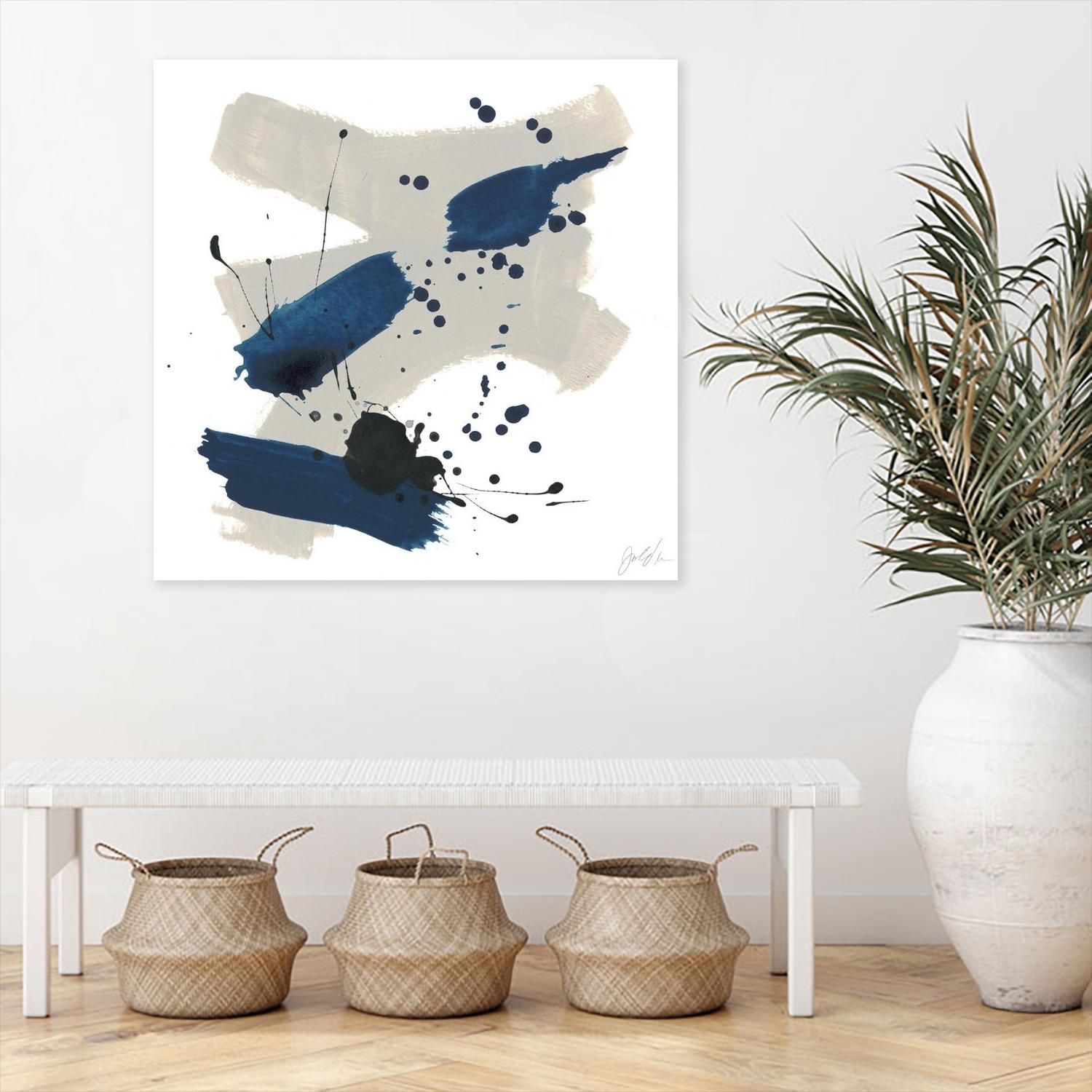 Kanji III by June Erica Vess on GIANT ART - blue abstract