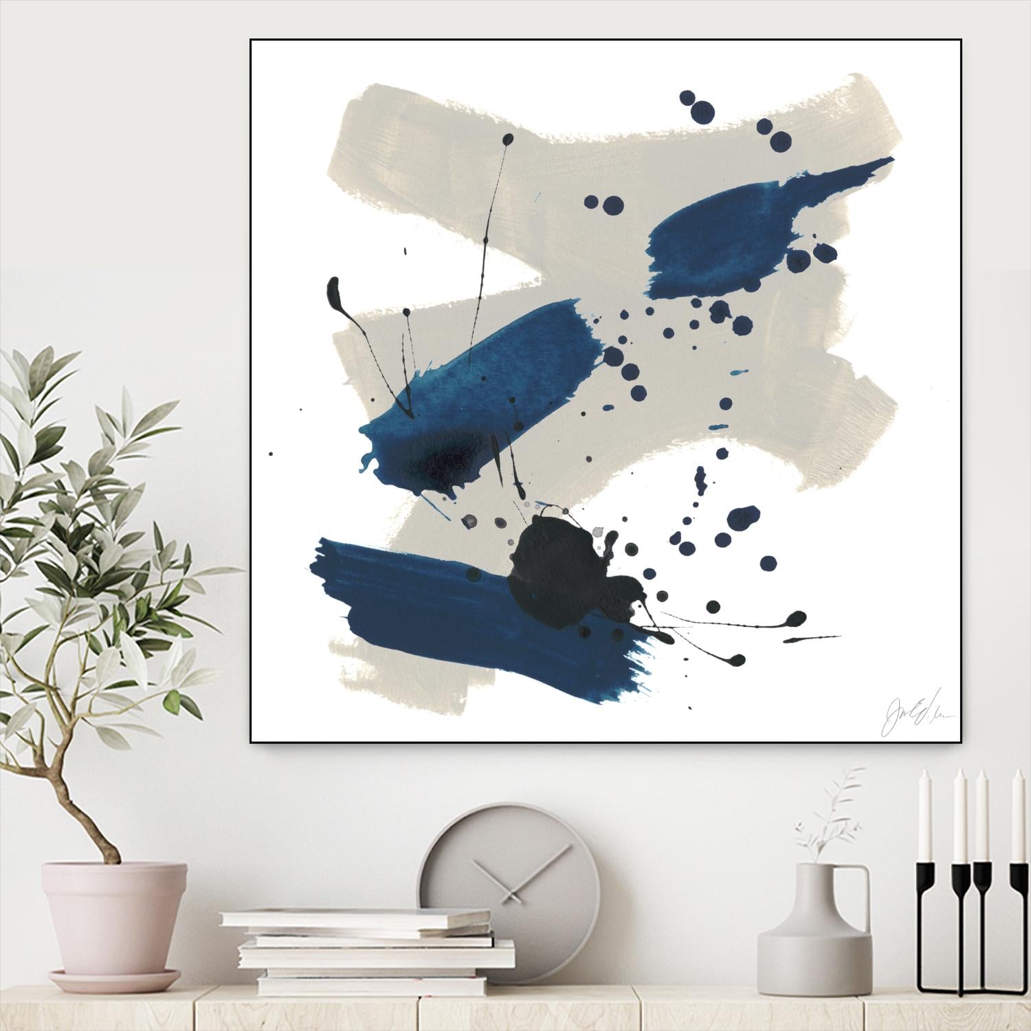 Kanji III by June Erica Vess on GIANT ART - blue abstract