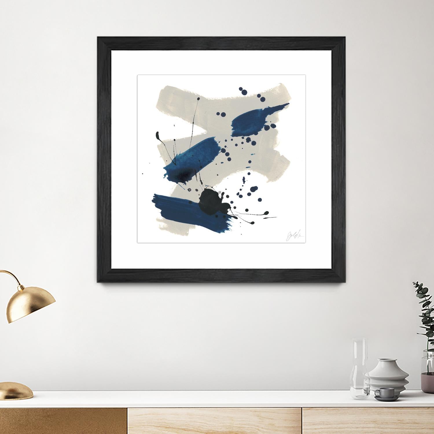 Kanji III by June Erica Vess on GIANT ART - blue abstract