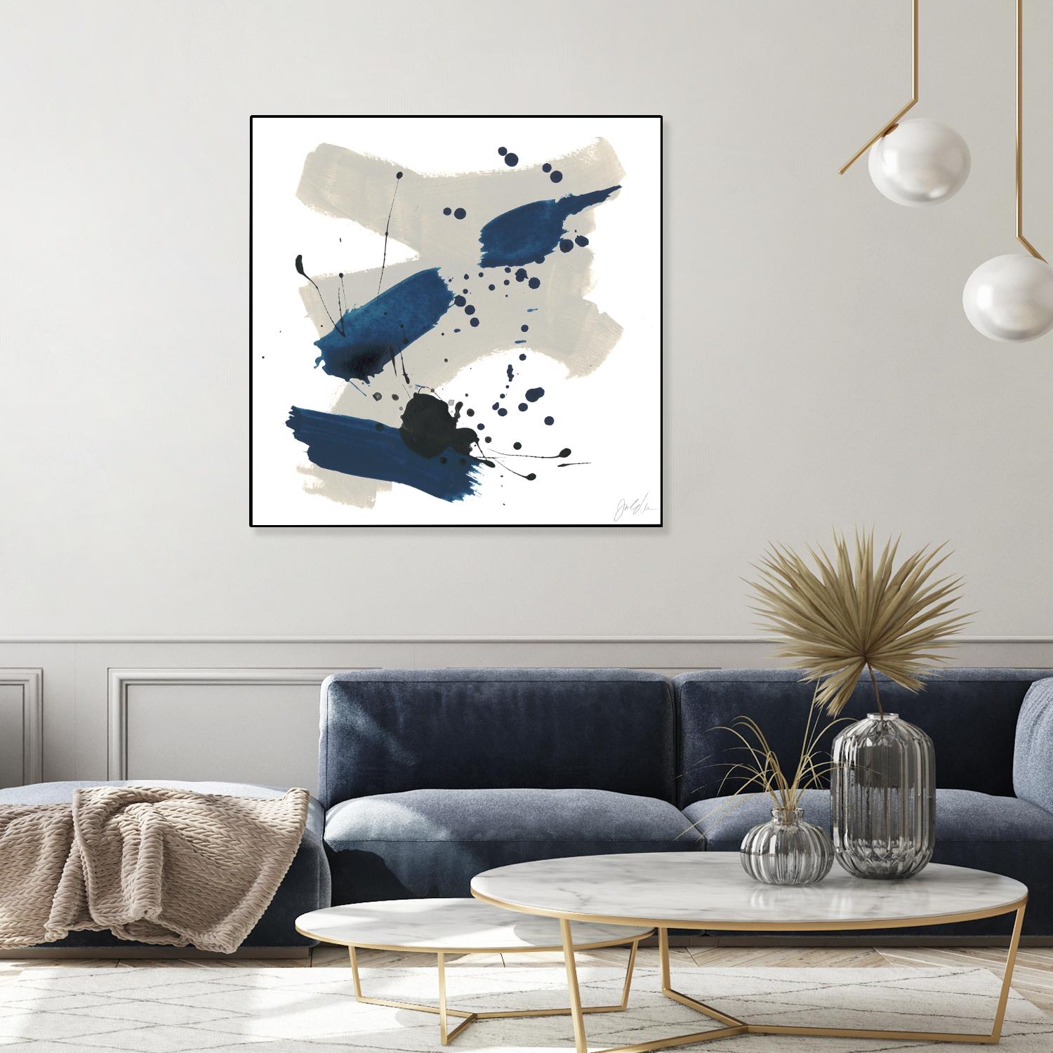 Kanji III by June Erica Vess on GIANT ART - blue abstract