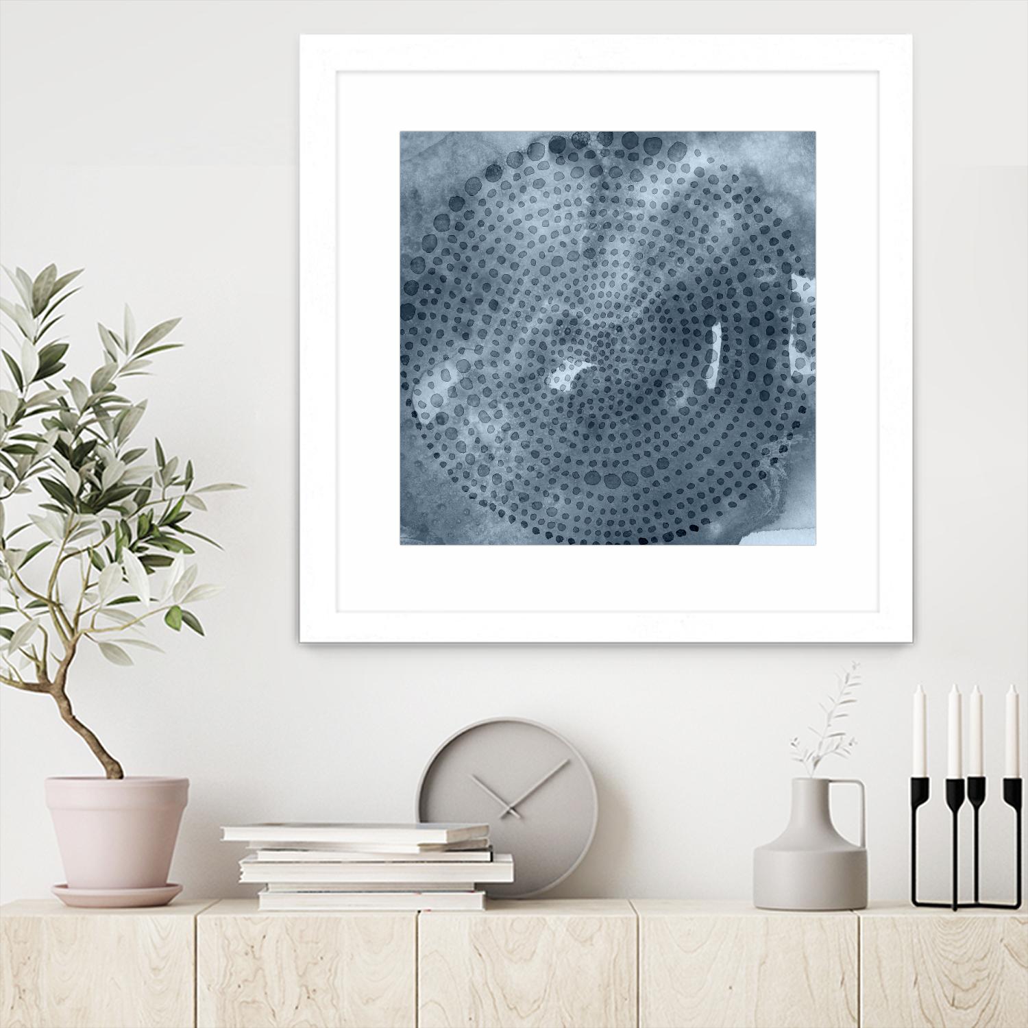 Indigo Wheel II by Chariklia Zarris on GIANT ART - blue abstract