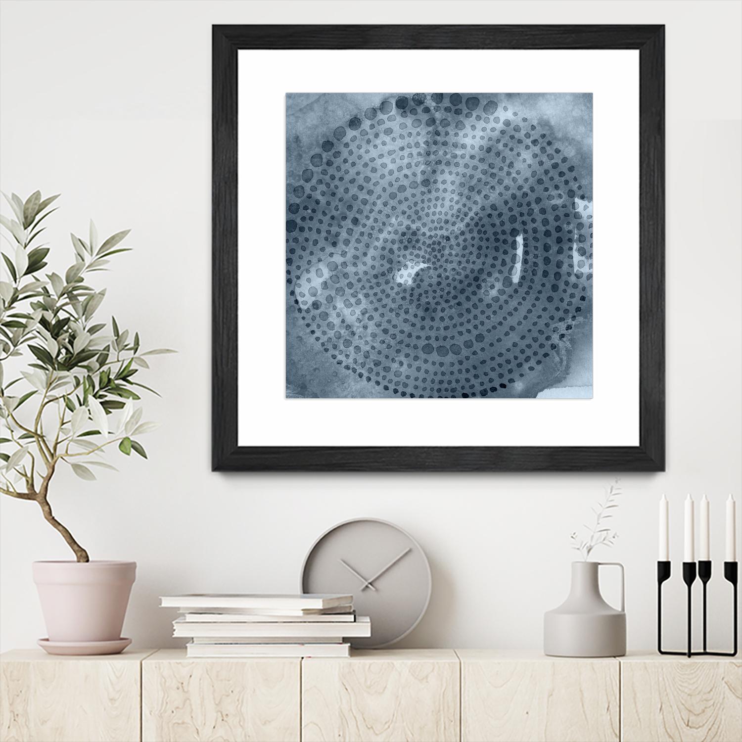 Indigo Wheel II by Chariklia Zarris on GIANT ART - blue abstract