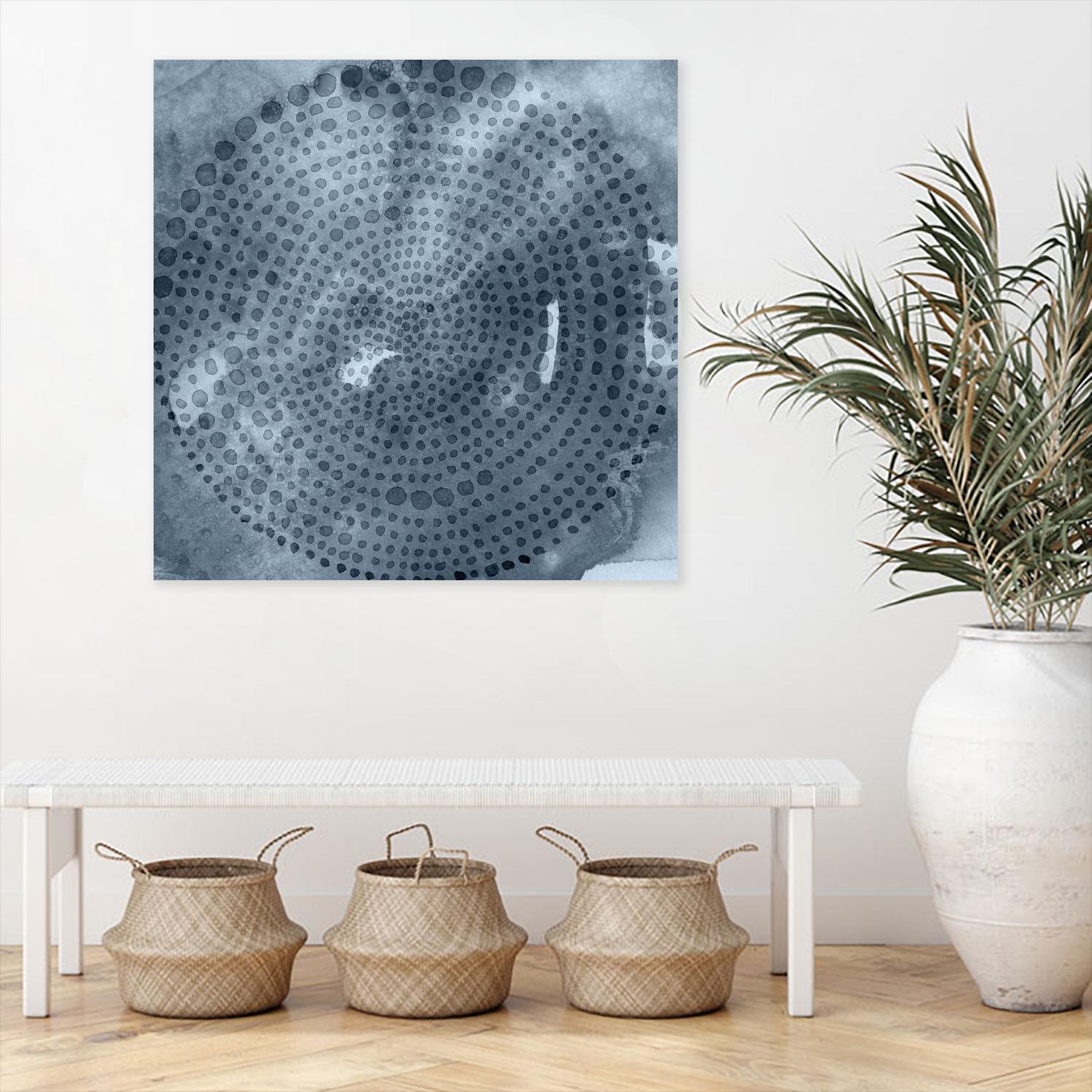 Indigo Wheel II by Chariklia Zarris on GIANT ART - blue abstract