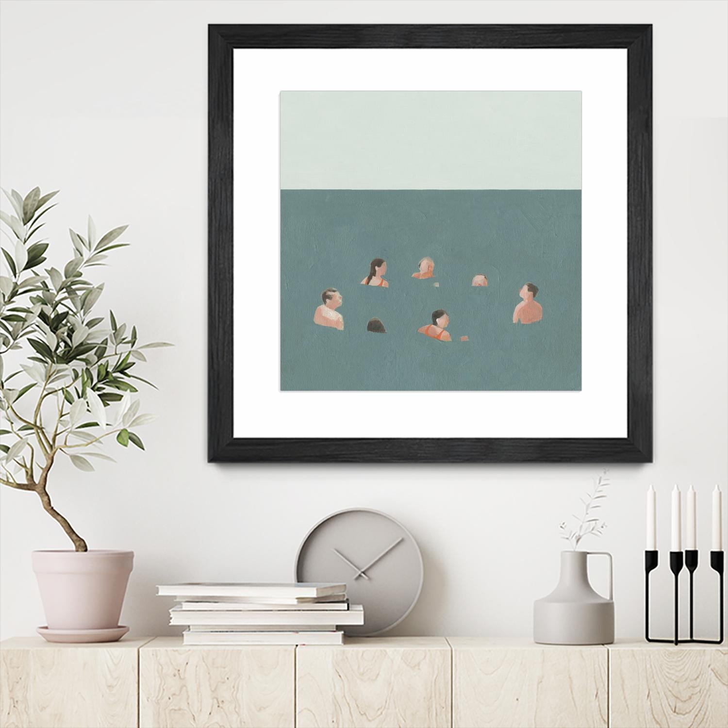 The Swimmers I by Emma Scarvey on GIANT ART - green tropical