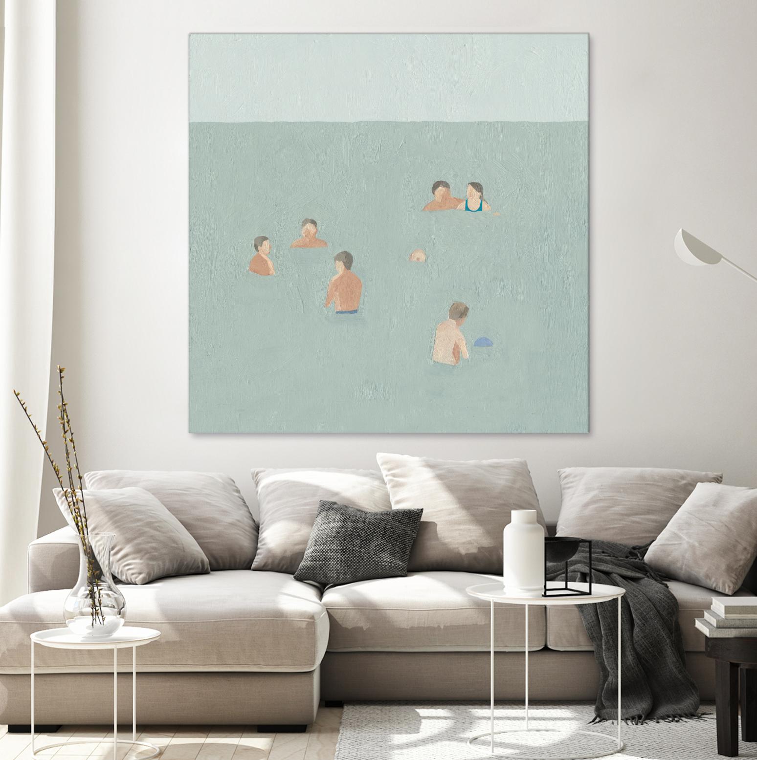 The Swimmers II by Emma Scarvey on GIANT ART - green tropical