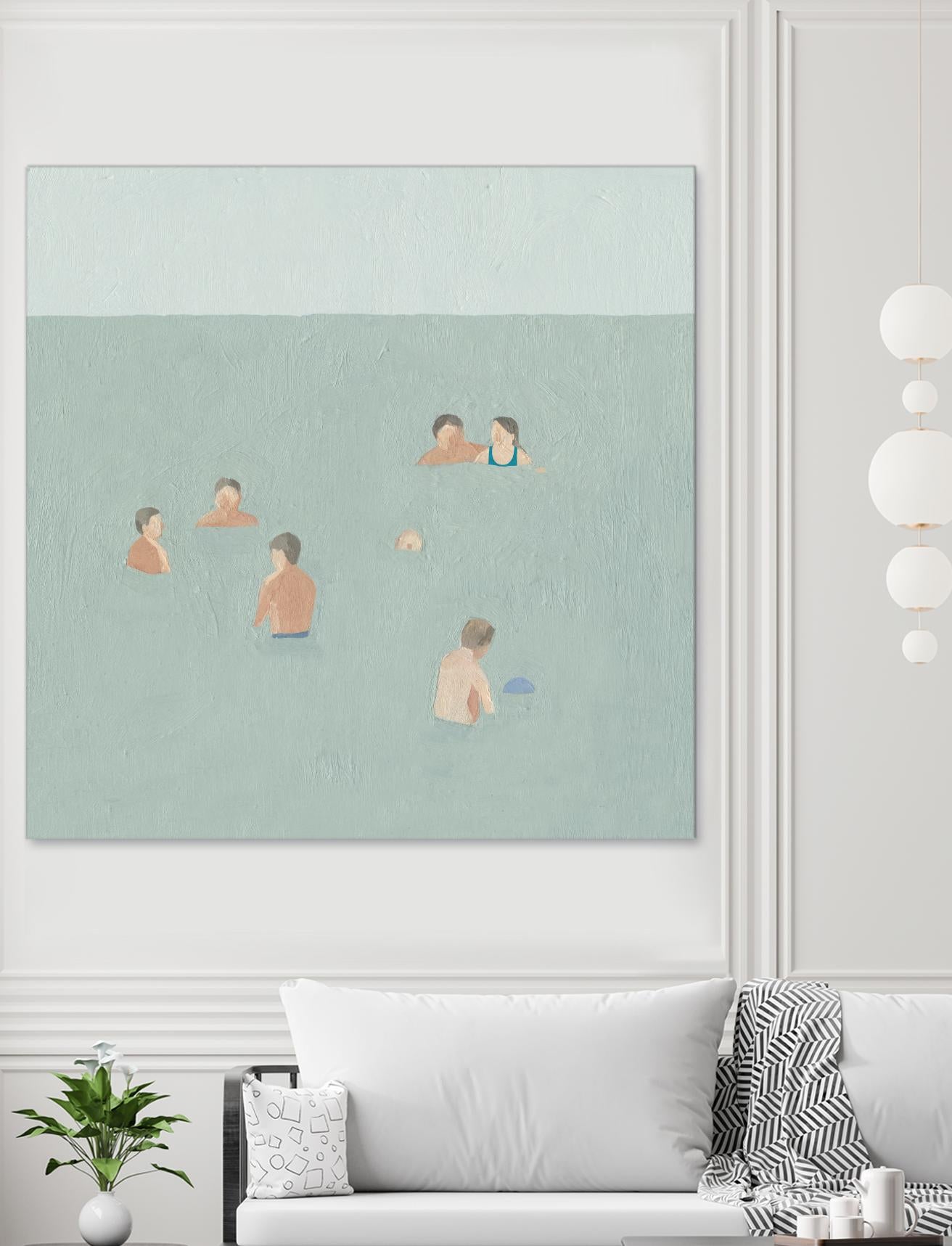 The Swimmers II by Emma Scarvey on GIANT ART - green tropical