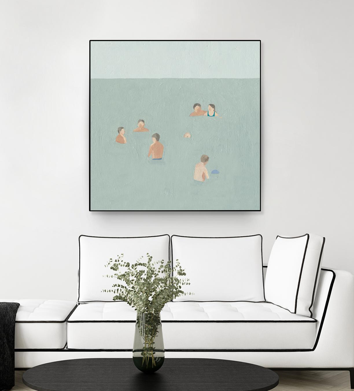 The Swimmers II by Emma Scarvey on GIANT ART - green tropical