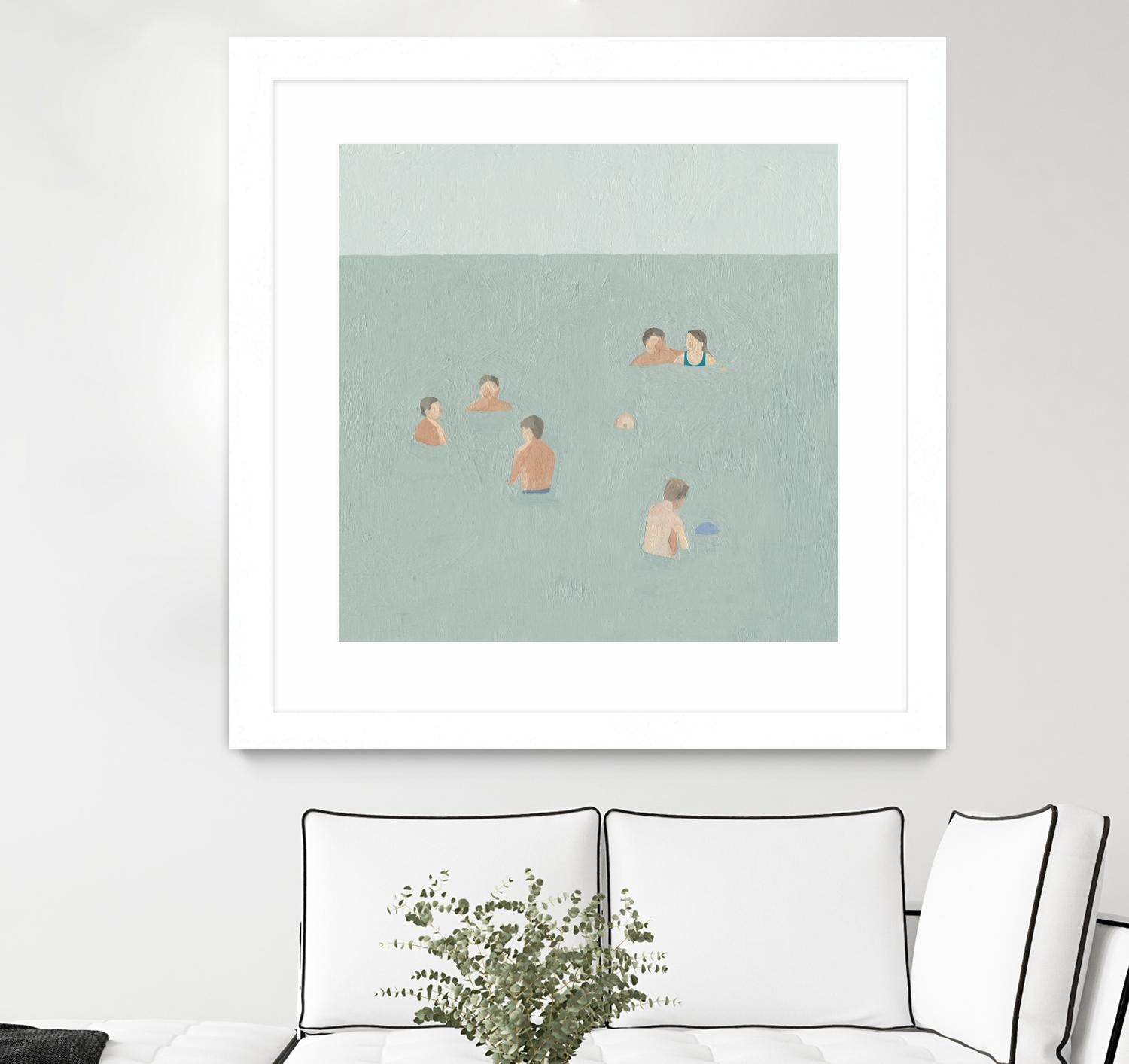 The Swimmers II by Emma Scarvey on GIANT ART - green tropical