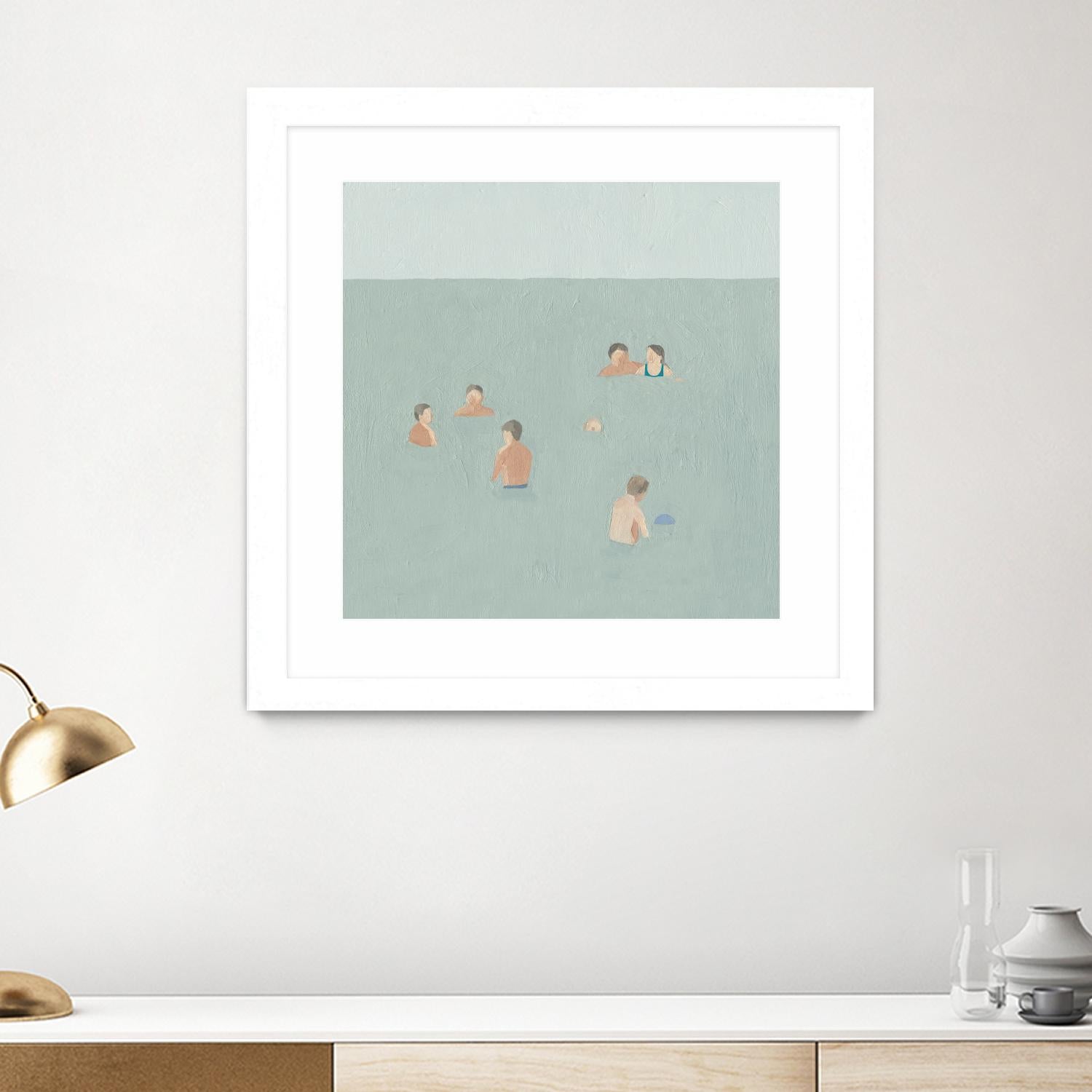 The Swimmers II by Emma Scarvey on GIANT ART - green tropical