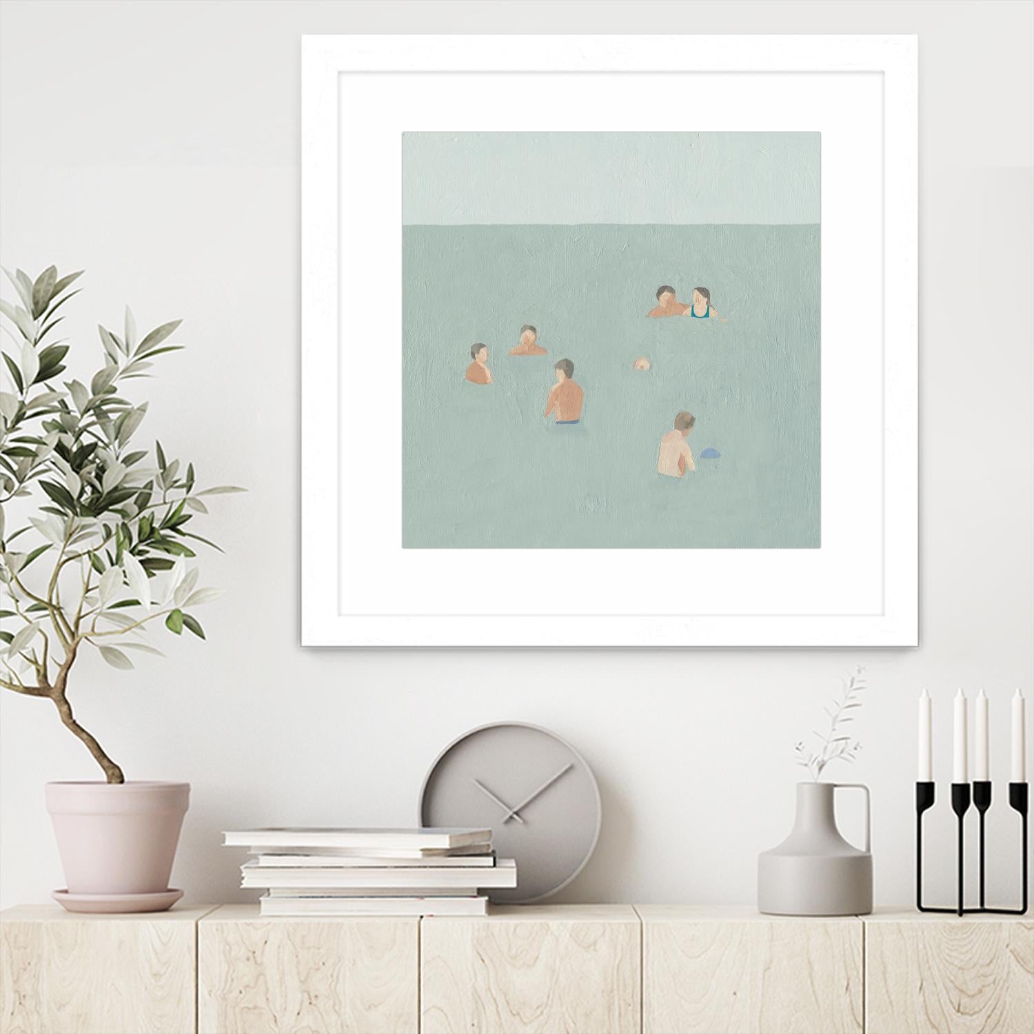 The Swimmers II by Emma Scarvey on GIANT ART - green tropical