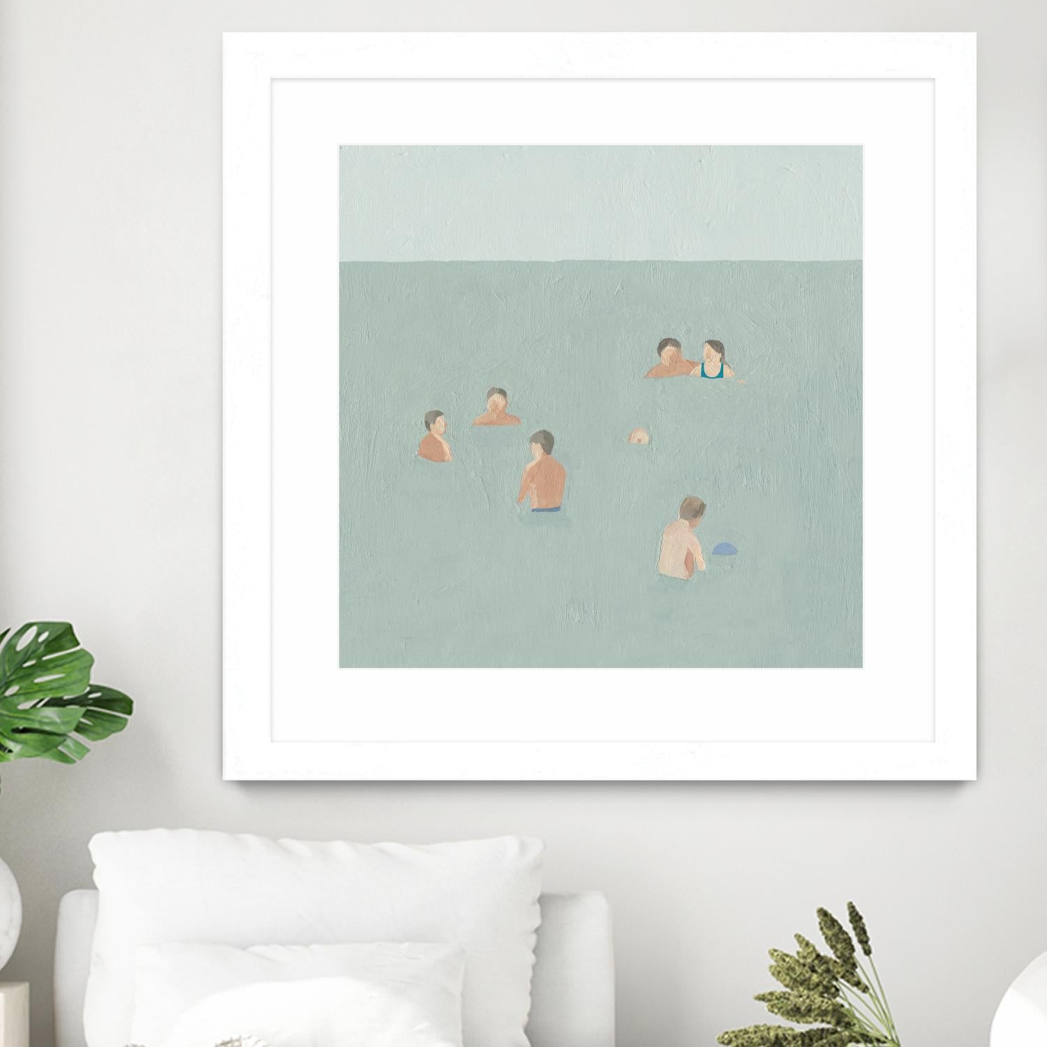The Swimmers II by Emma Scarvey on GIANT ART - green tropical