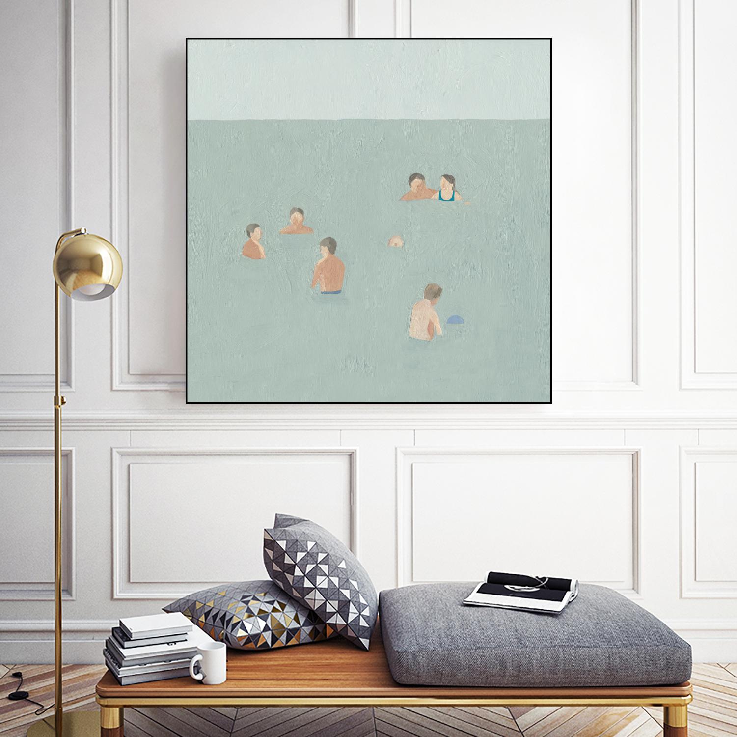 The Swimmers II by Emma Scarvey on GIANT ART - green tropical