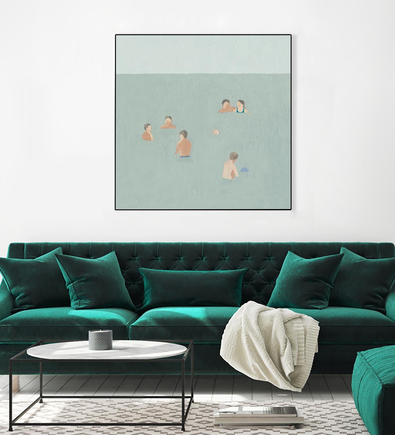 The Swimmers II by Emma Scarvey on GIANT ART - green tropical