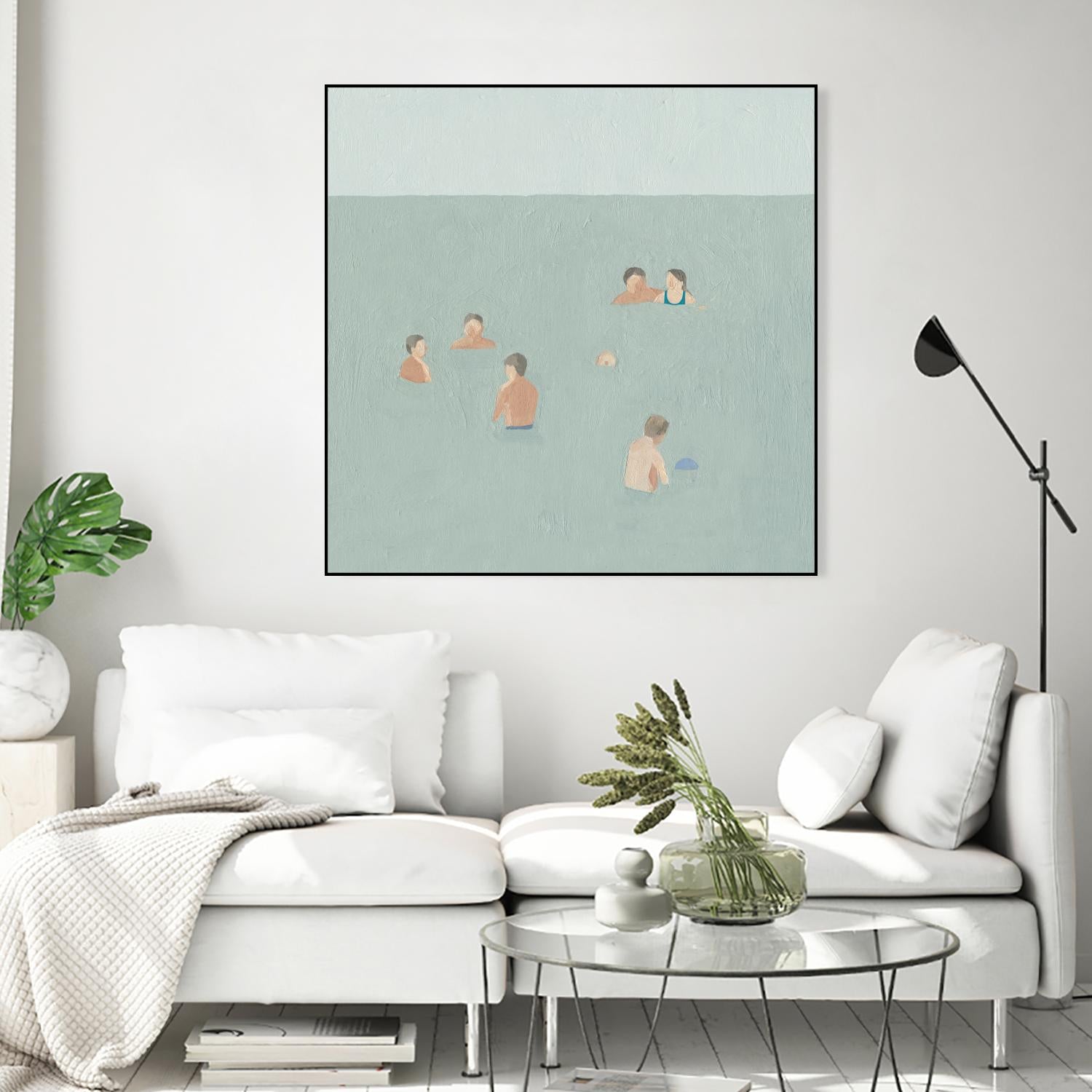 The Swimmers II by Emma Scarvey on GIANT ART - green tropical