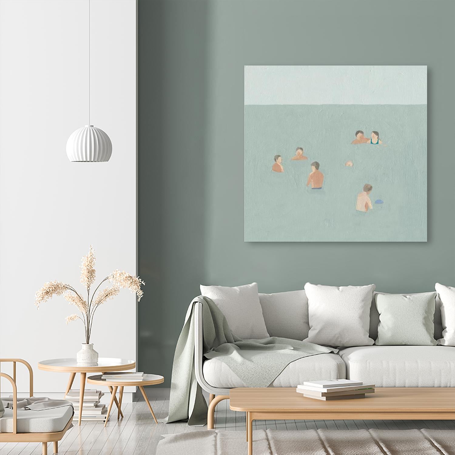 The Swimmers II by Emma Scarvey on GIANT ART - green tropical