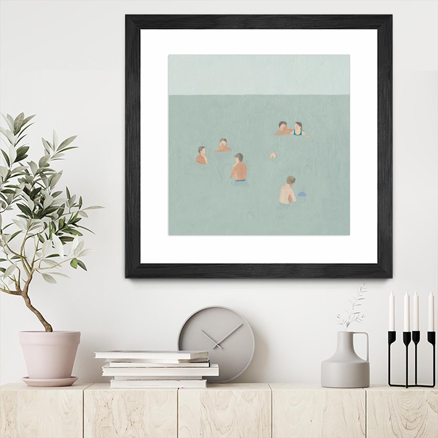 The Swimmers II by Emma Scarvey on GIANT ART - green tropical