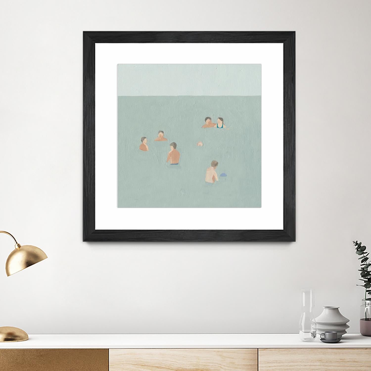 The Swimmers II by Emma Scarvey on GIANT ART - green tropical