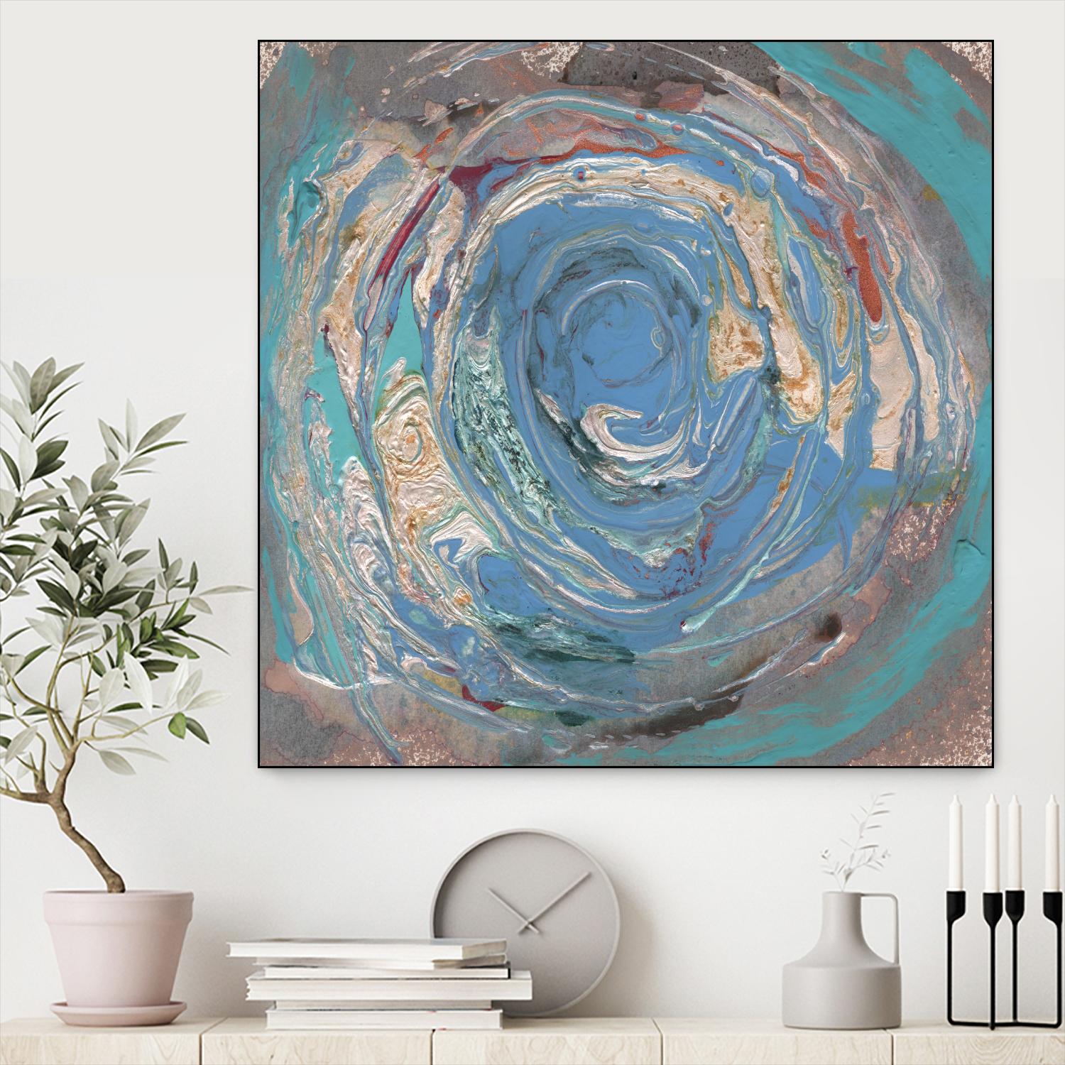 Space Oddity I by Alicia Ludwig on GIANT ART - blue abstract