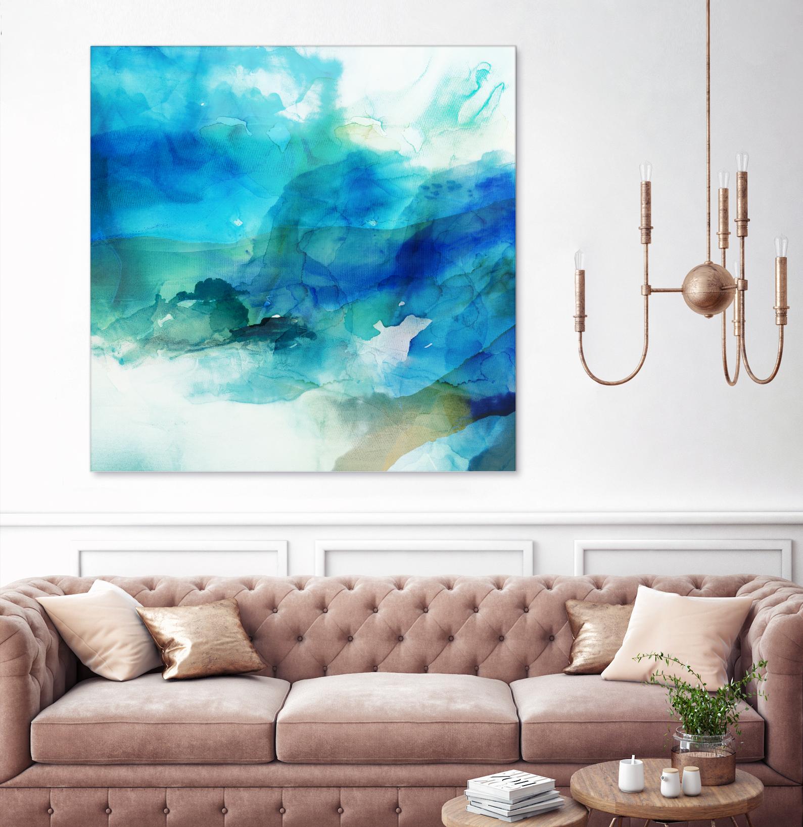 Ephemeral Blue I by Sisa Jasper on GIANT ART - blue abstract