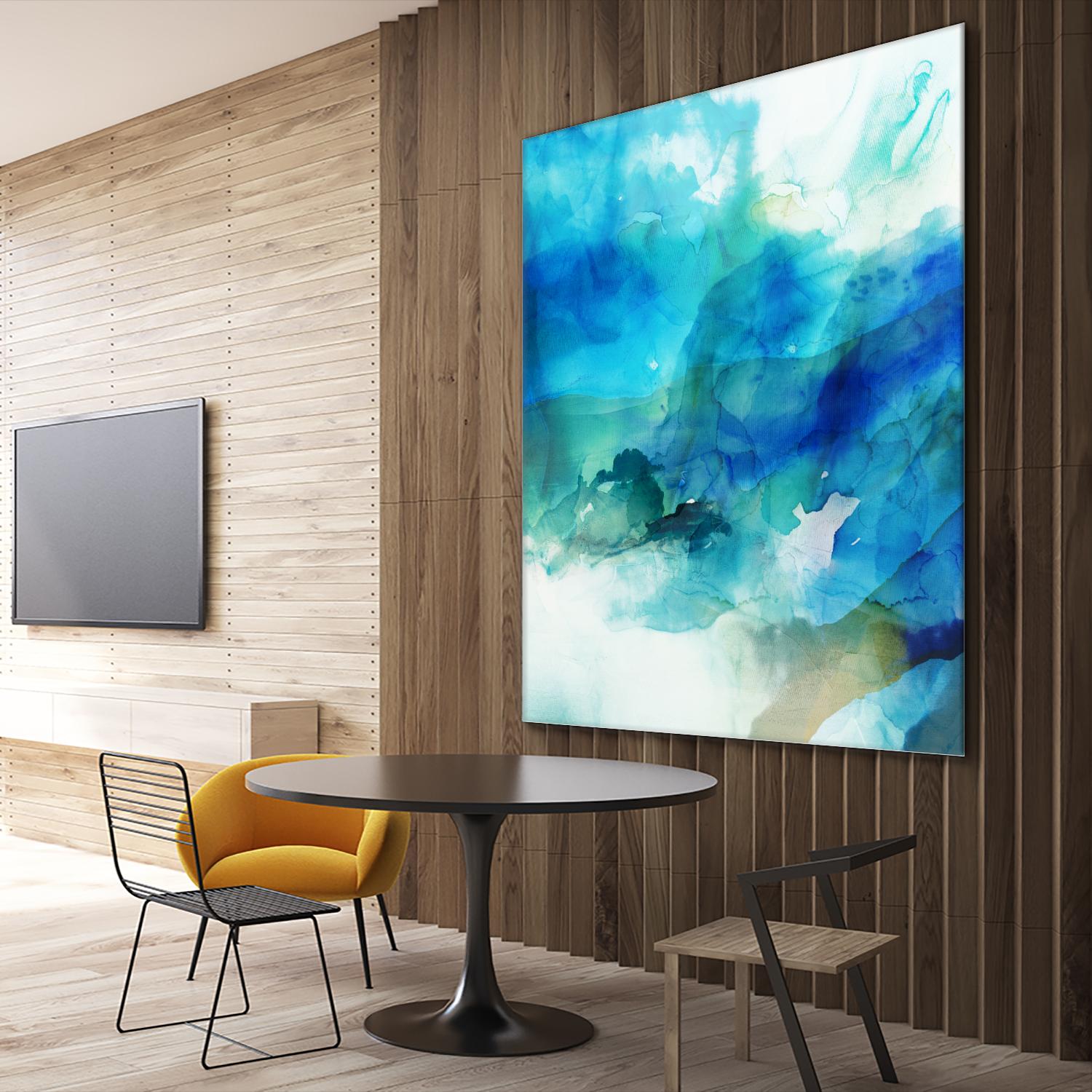 Ephemeral Blue I by Sisa Jasper on GIANT ART - blue abstract