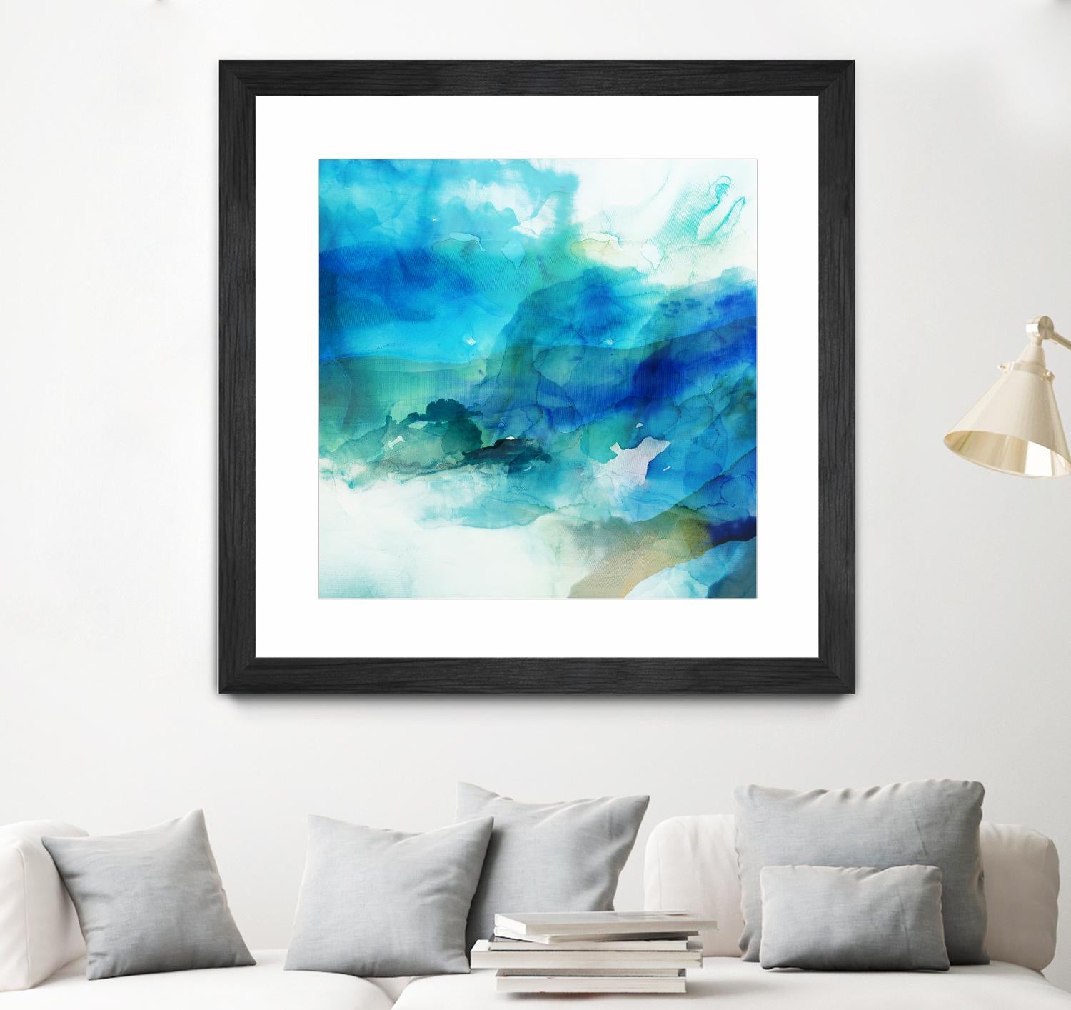 Ephemeral Blue I by Sisa Jasper on GIANT ART - blue abstract