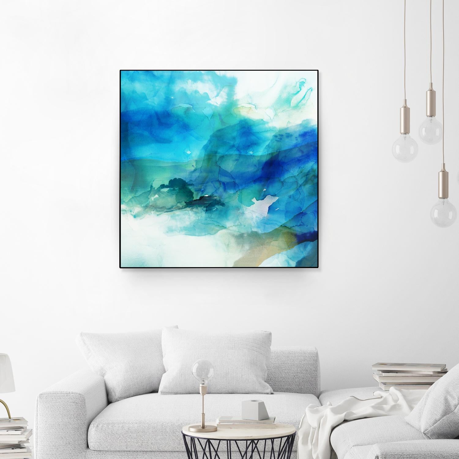 Ephemeral Blue I by Sisa Jasper on GIANT ART - blue abstract