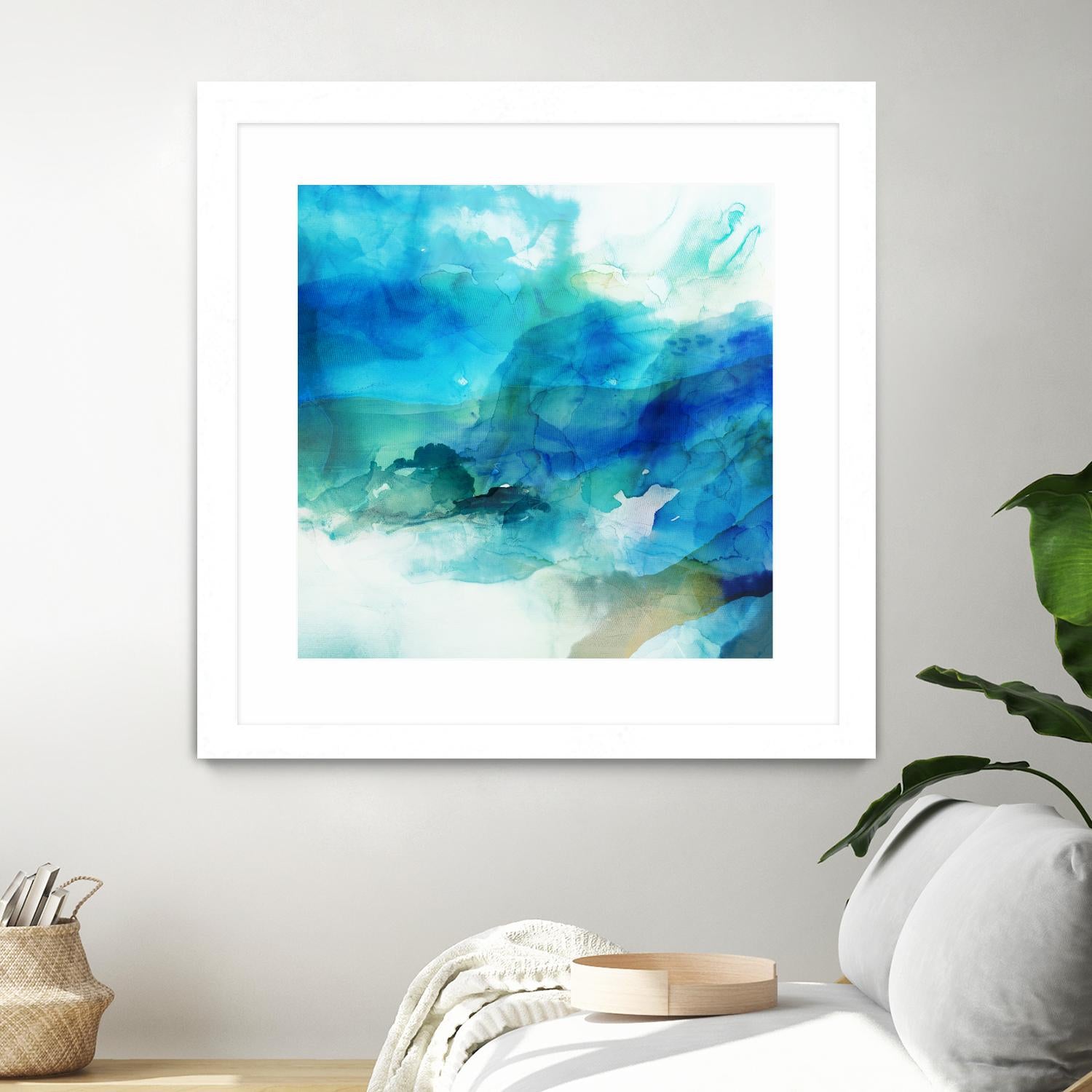 Ephemeral Blue I by Sisa Jasper on GIANT ART - blue abstract