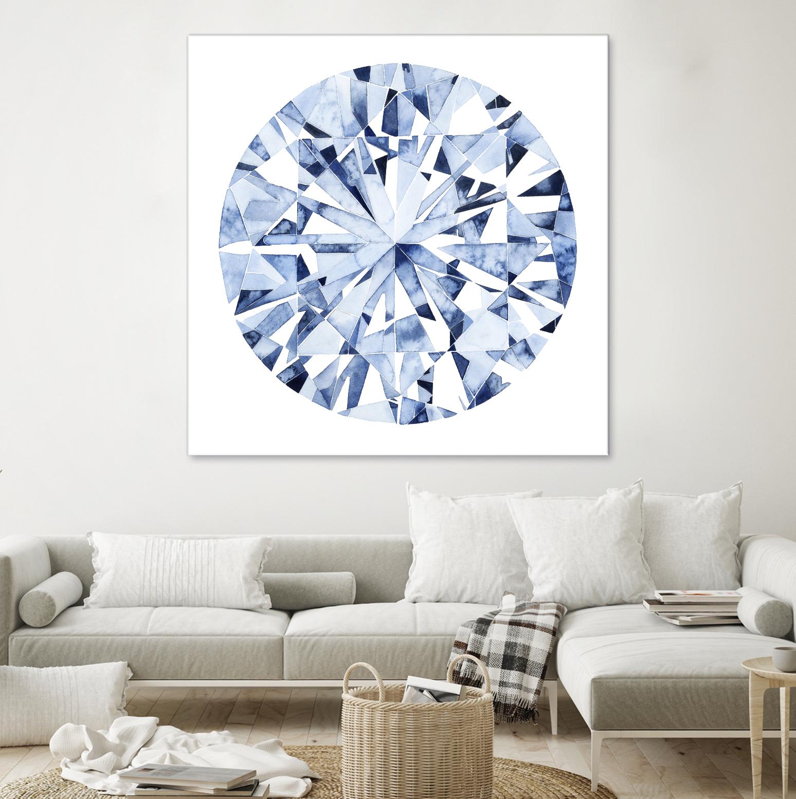 Diamond Drops I by Grace Popp on GIANT ART - blue abstract