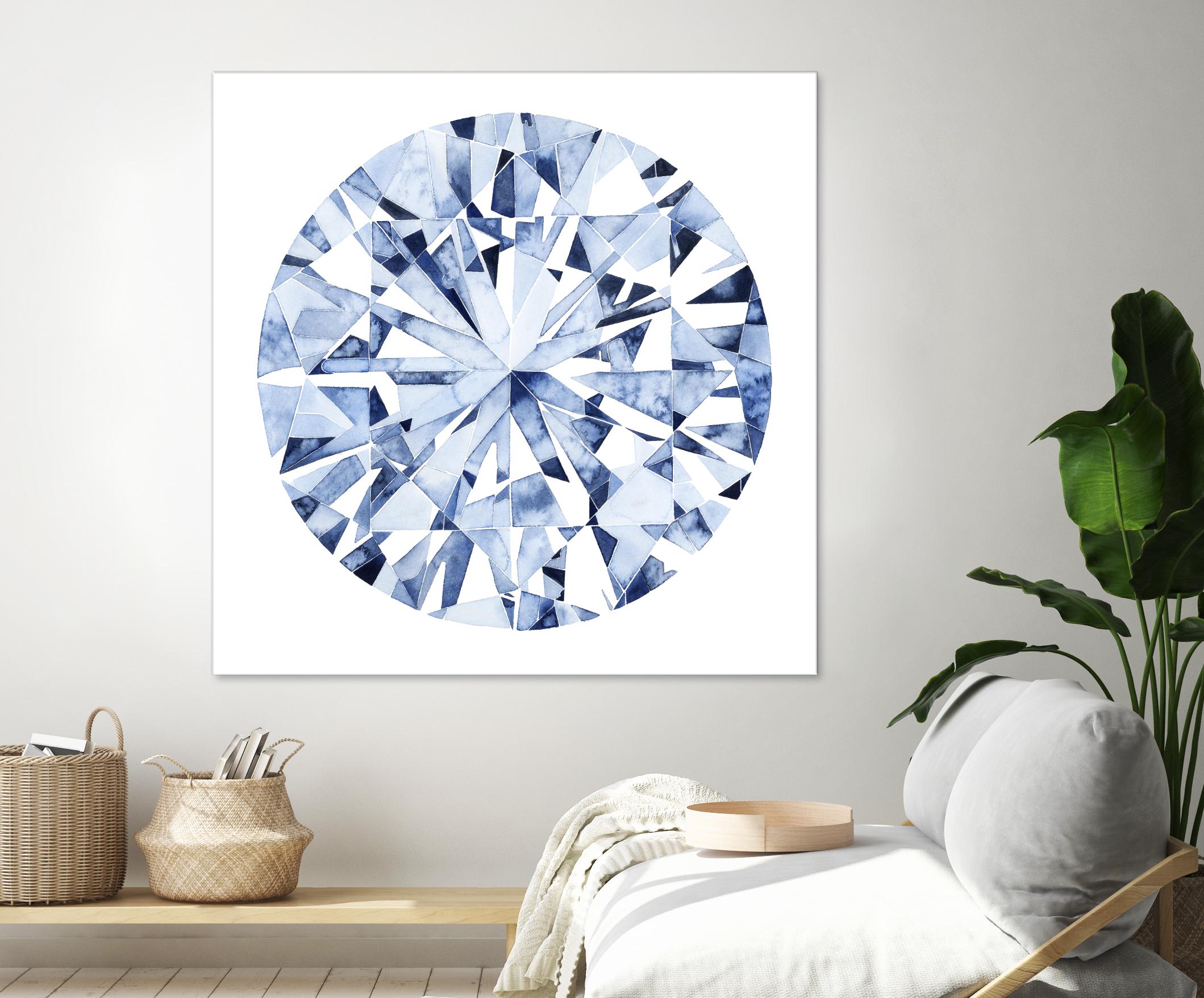 Diamond Drops I by Grace Popp on GIANT ART - blue abstract