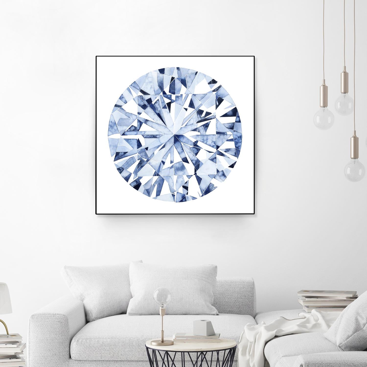 Diamond Drops I by Grace Popp on GIANT ART - blue abstract