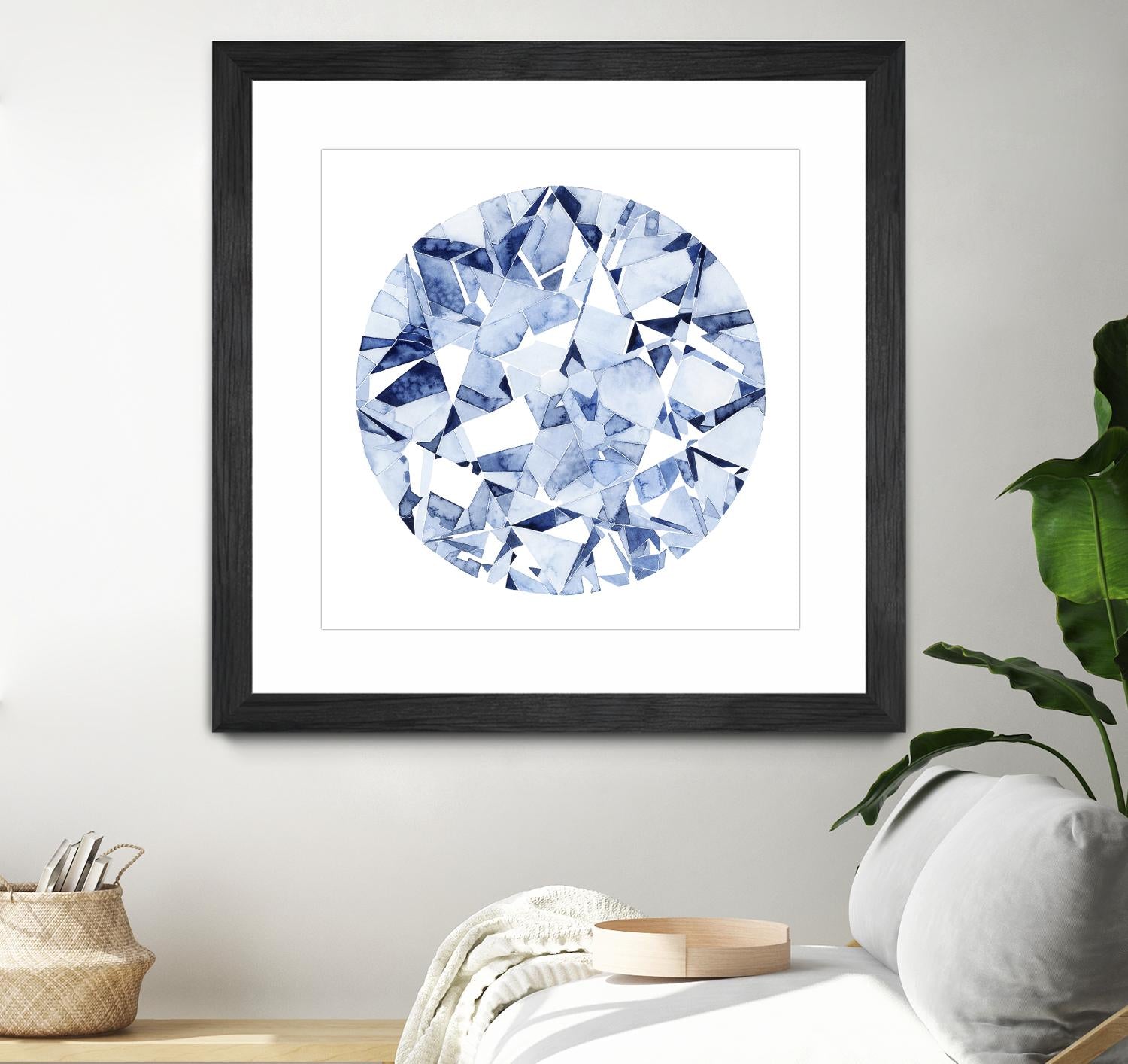 Diamond Drops II by Grace Popp on GIANT ART - blue abstract
