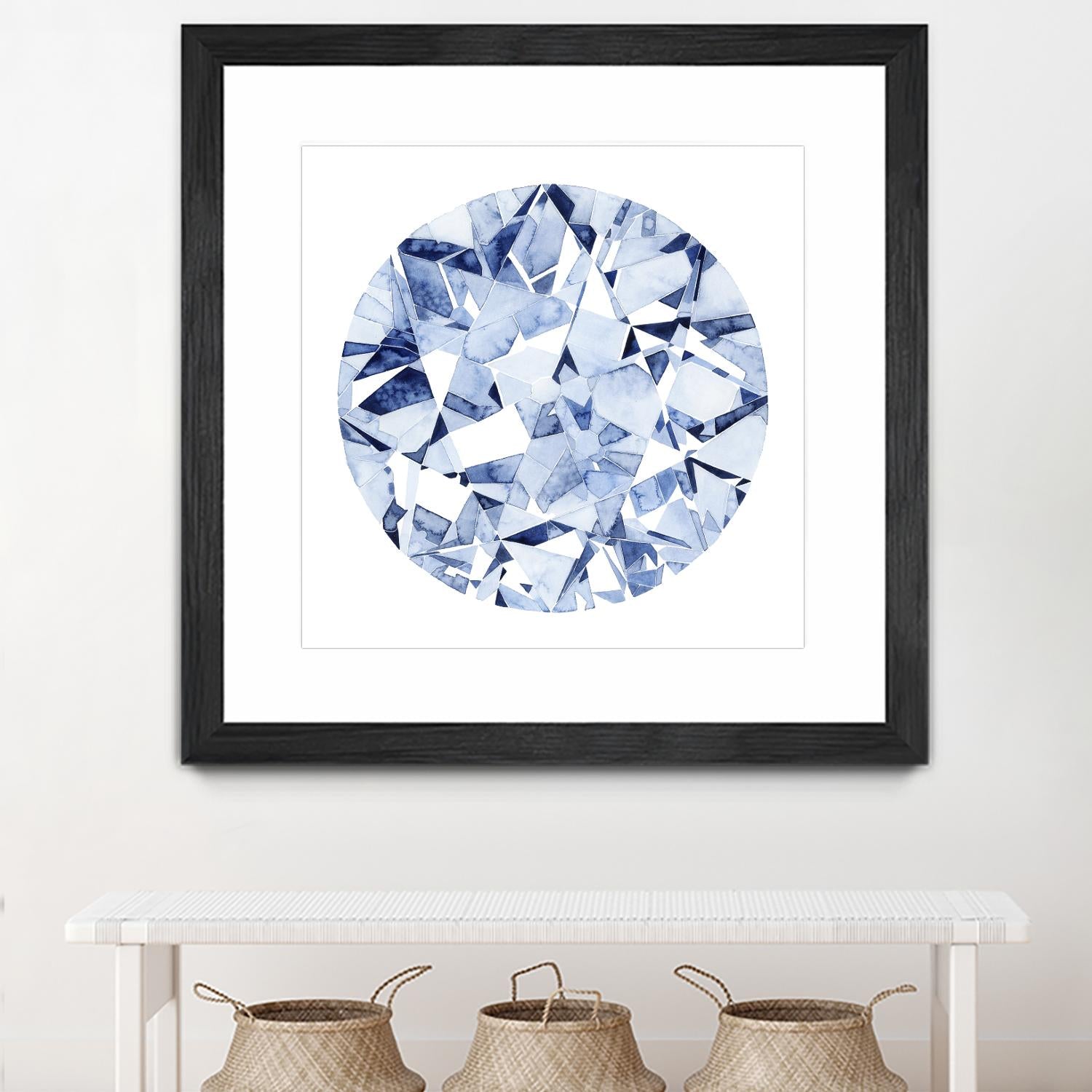Diamond Drops II by Grace Popp on GIANT ART - blue abstract