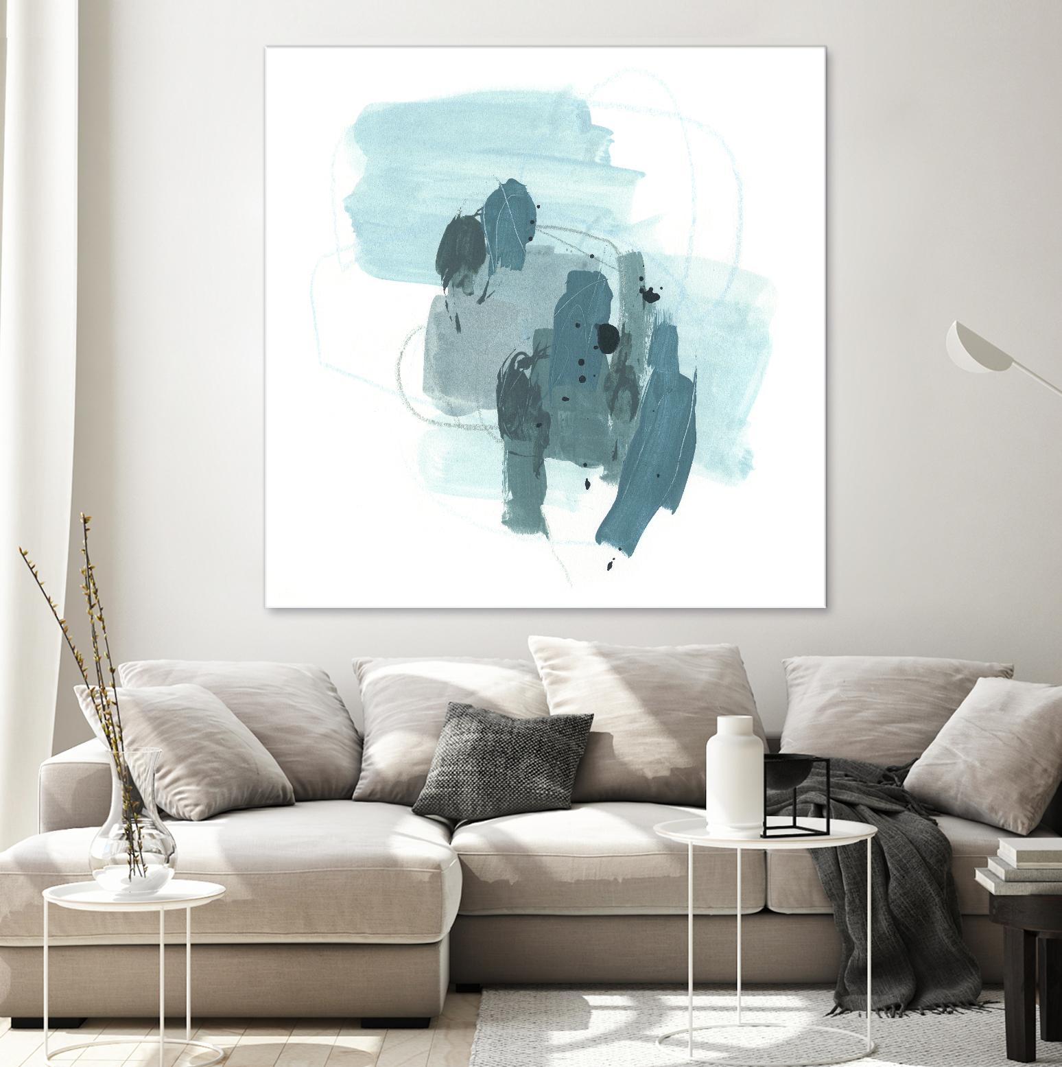 Aqua Stellar I by June Erica Vess on GIANT ART - blue abstract