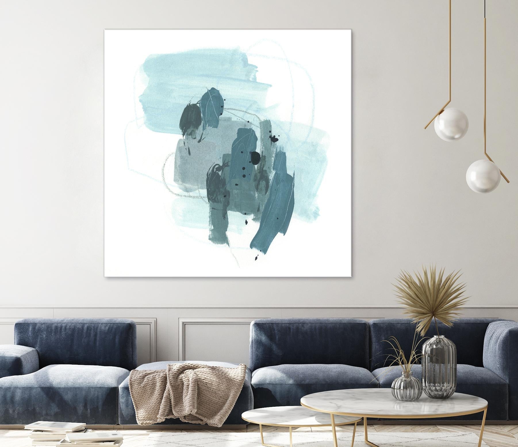 Aqua Stellar I by June Erica Vess on GIANT ART - blue abstract