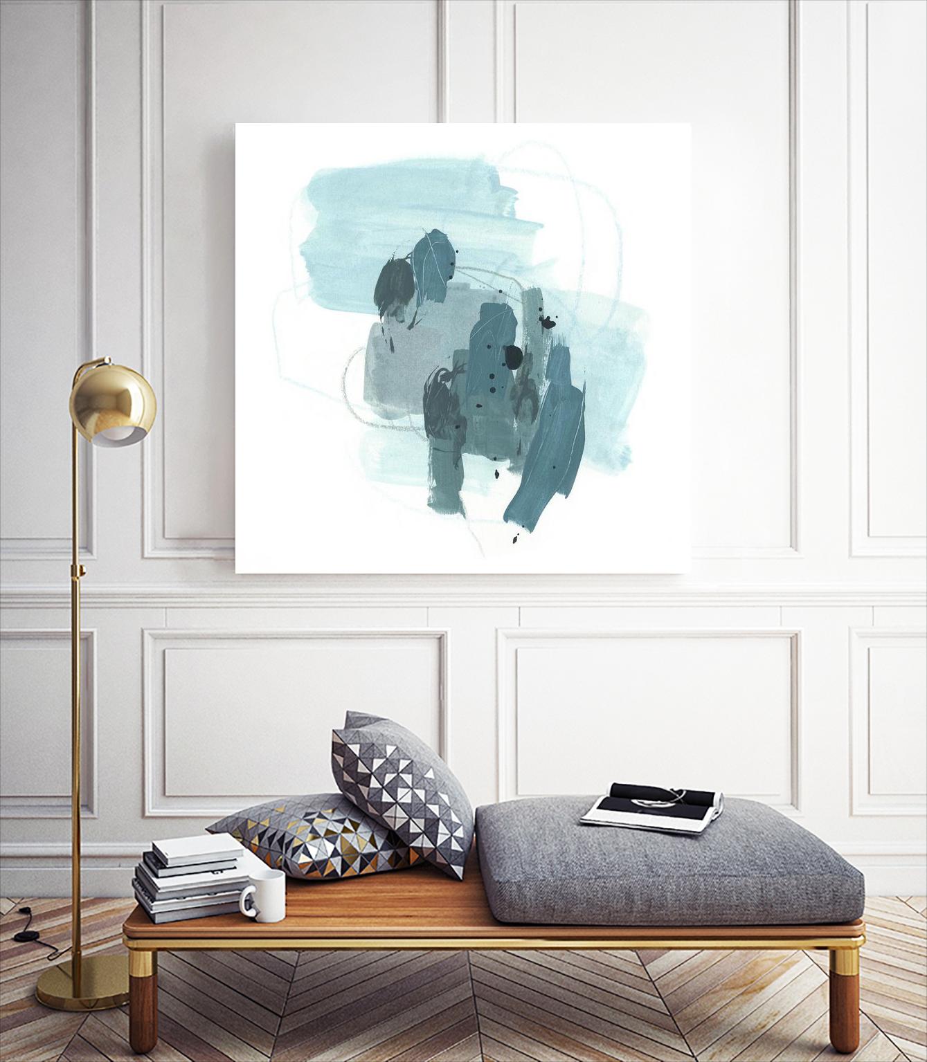 Aqua Stellar I by June Erica Vess on GIANT ART - blue abstract