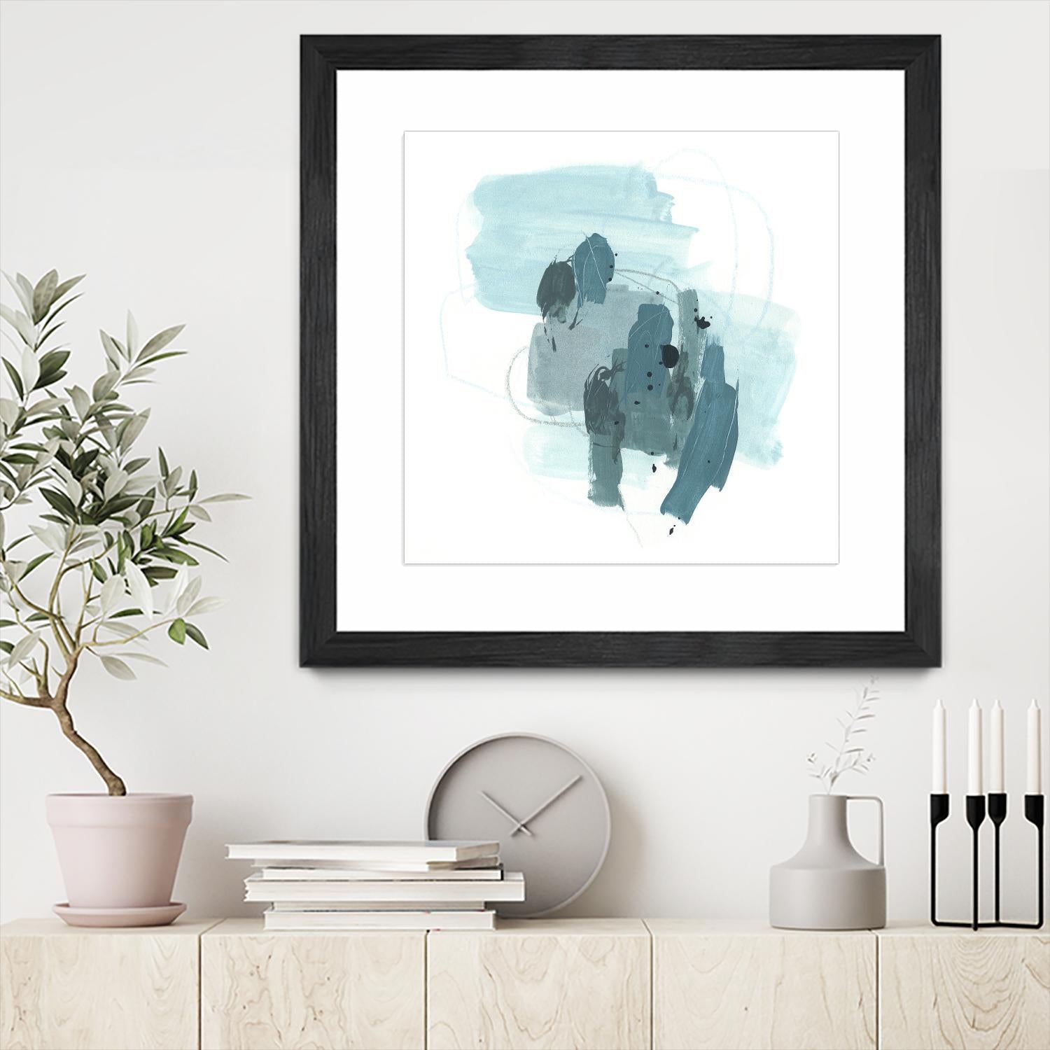 Aqua Stellar I by June Erica Vess on GIANT ART - blue abstract