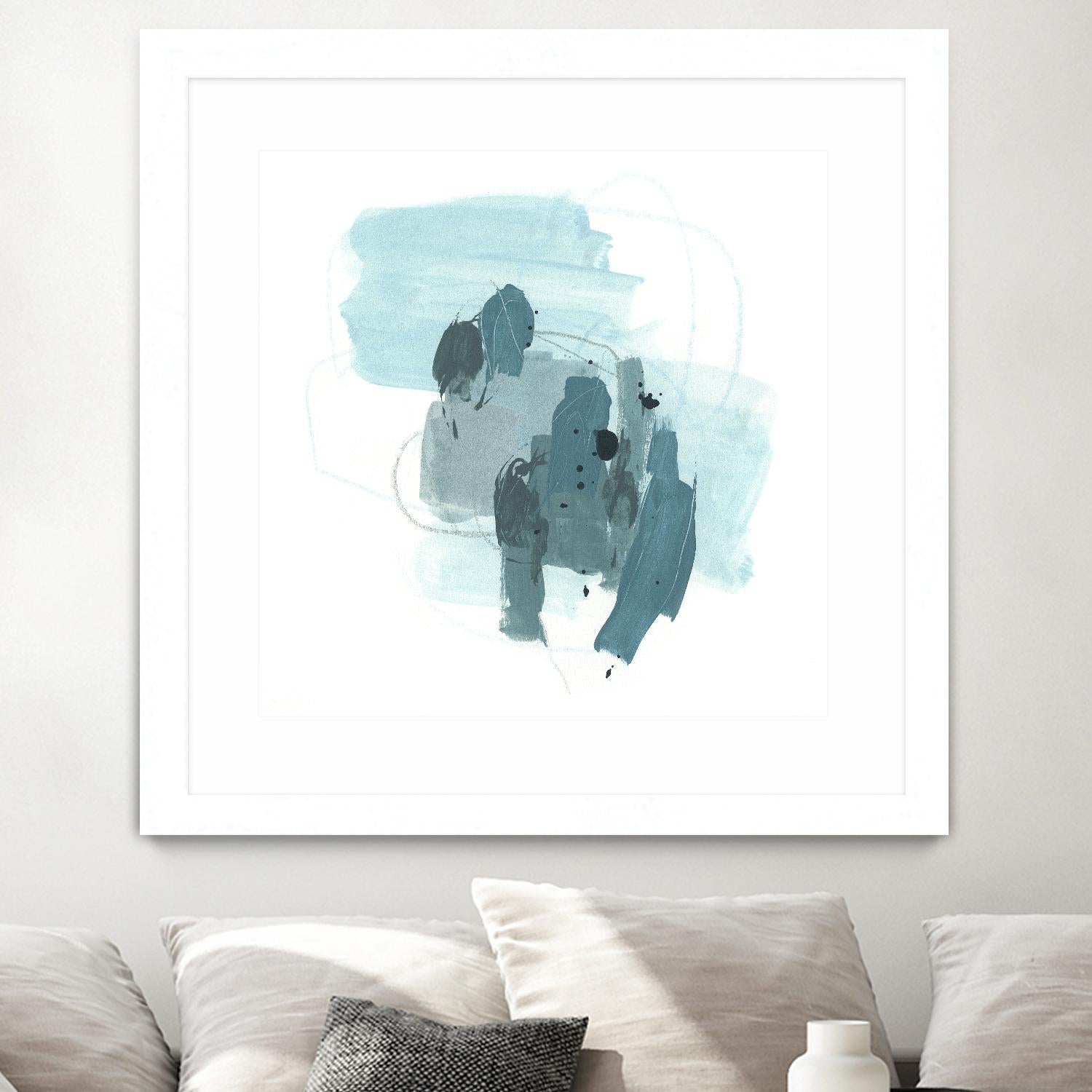 Aqua Stellar I by June Erica Vess on GIANT ART - blue abstract