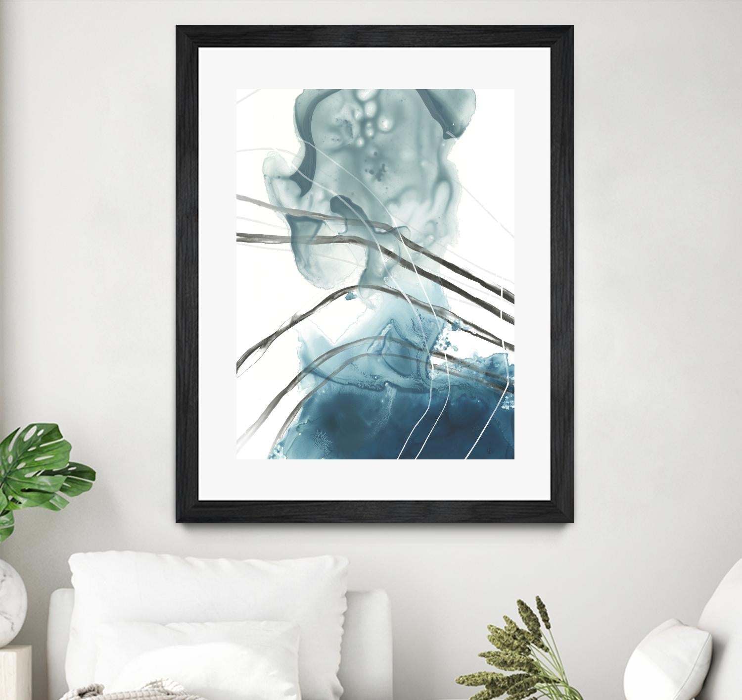 Bella Indigo I by June Erica Vess on GIANT ART - blue abstract