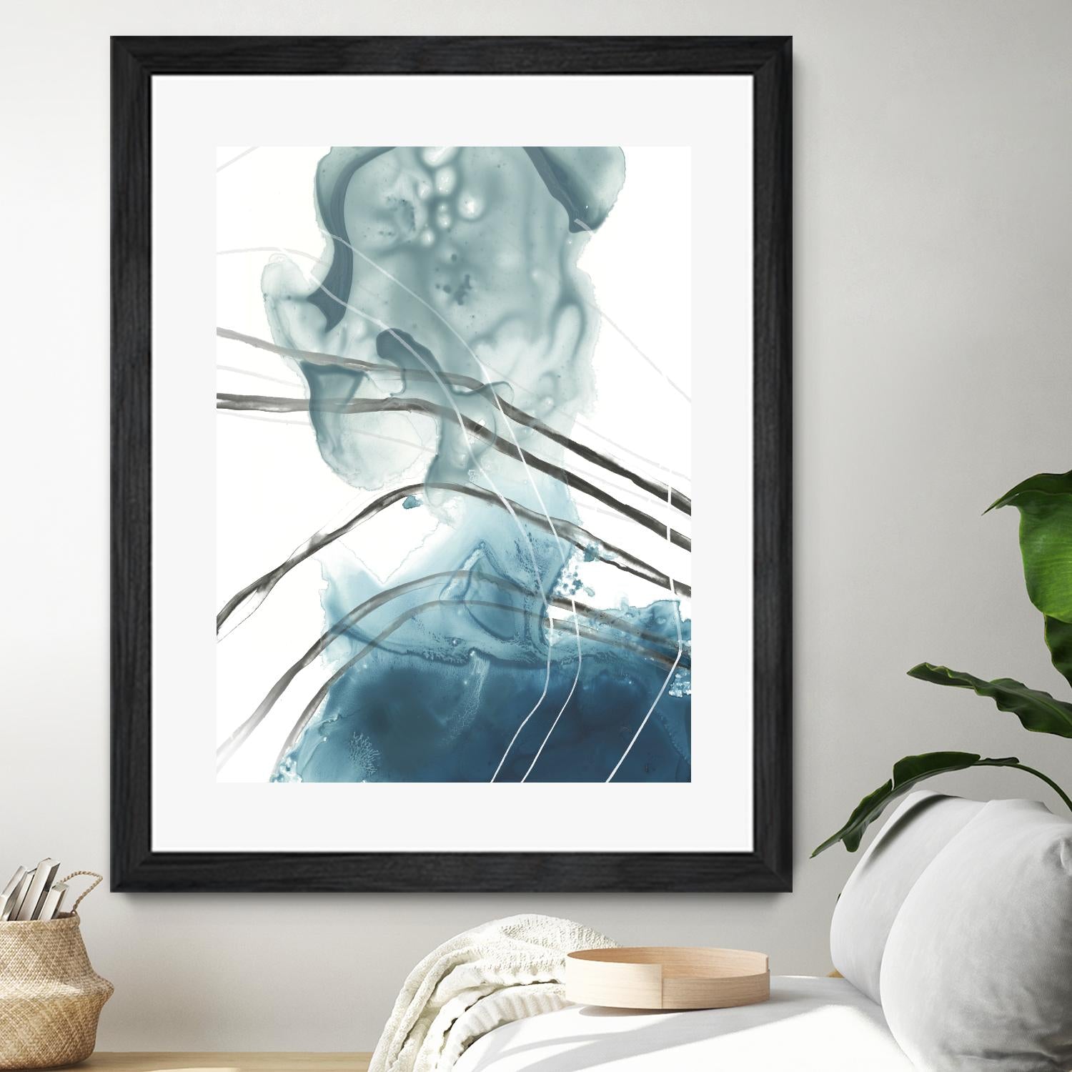 Bella Indigo I by June Erica Vess on GIANT ART - blue abstract