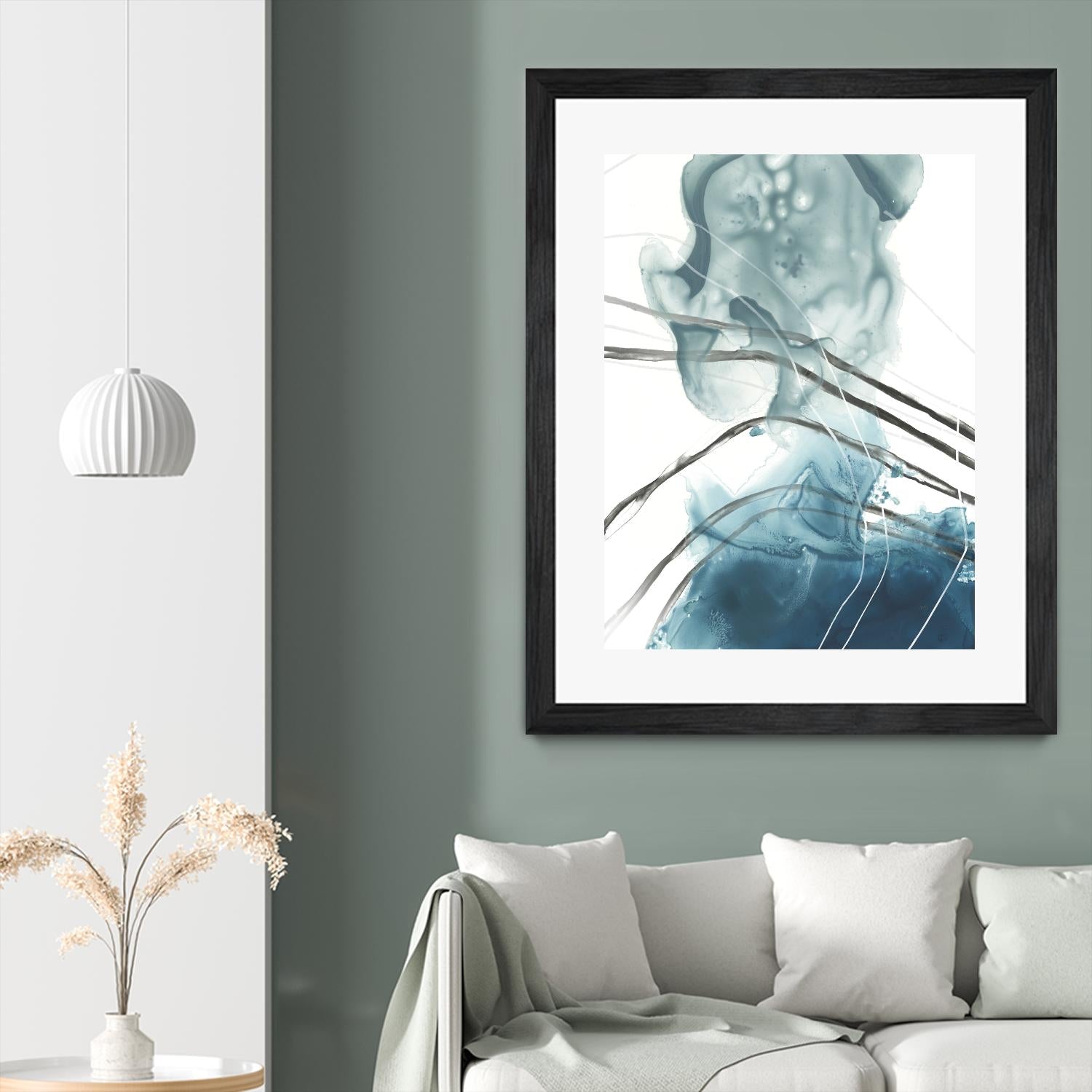 Bella Indigo I by June Erica Vess on GIANT ART - blue abstract