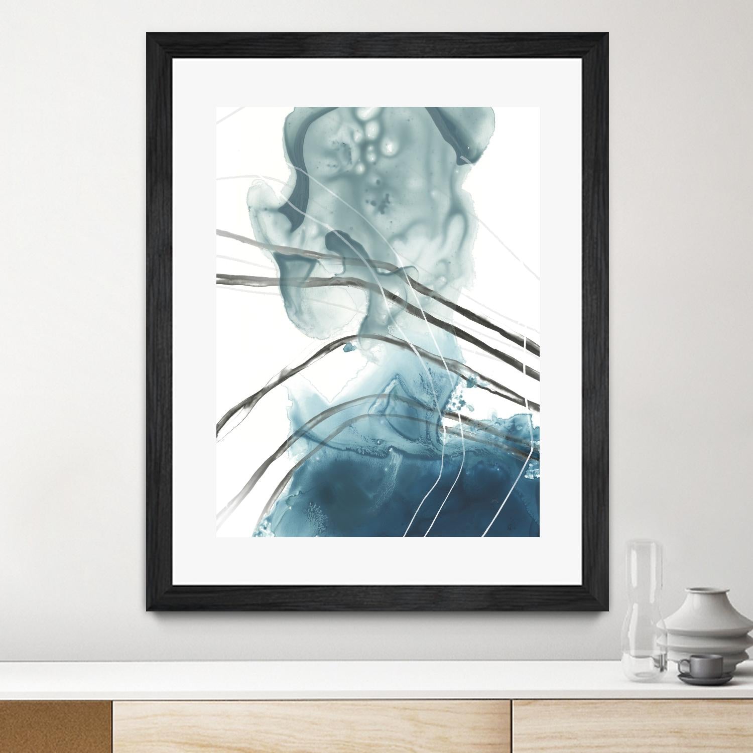 Bella Indigo I by June Erica Vess on GIANT ART - blue abstract