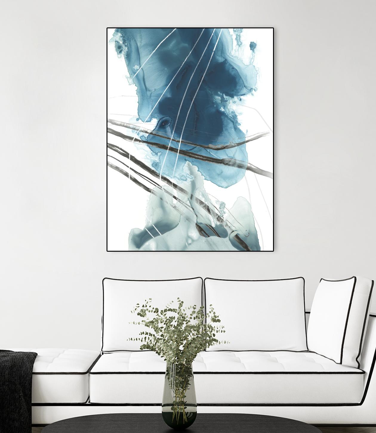 Bella Indigo II by June Erica Vess on GIANT ART - blue abstract