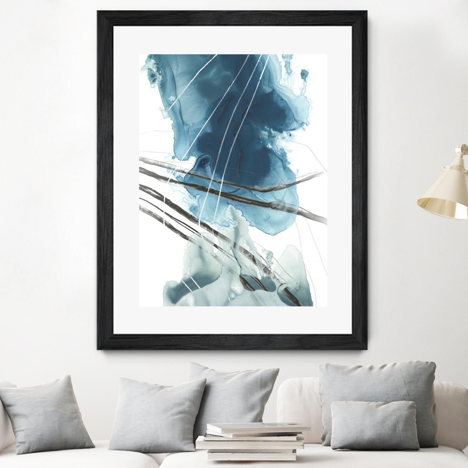 Bella Indigo II by June Erica Vess on GIANT ART - blue abstract