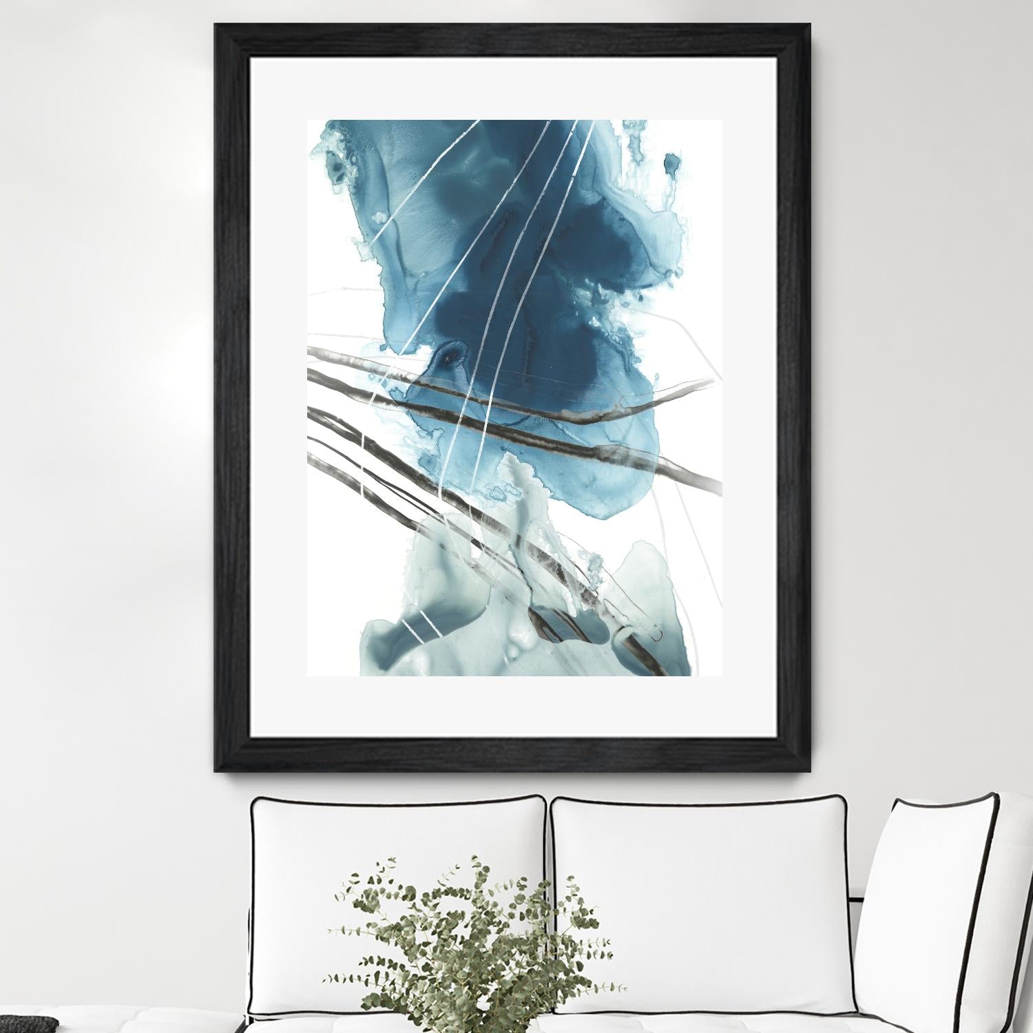Bella Indigo II by June Erica Vess on GIANT ART - blue abstract