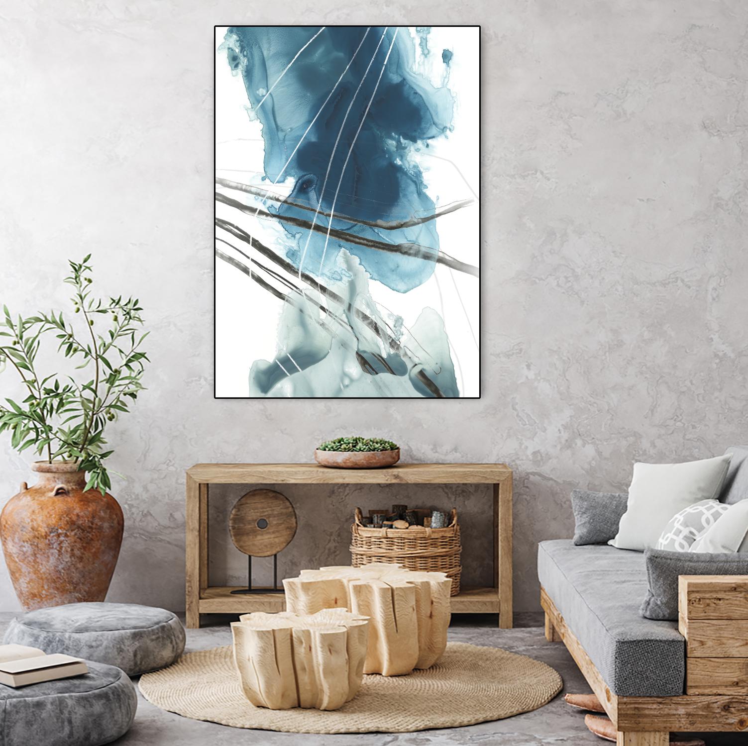 Bella Indigo II by June Erica Vess on GIANT ART - blue abstract
