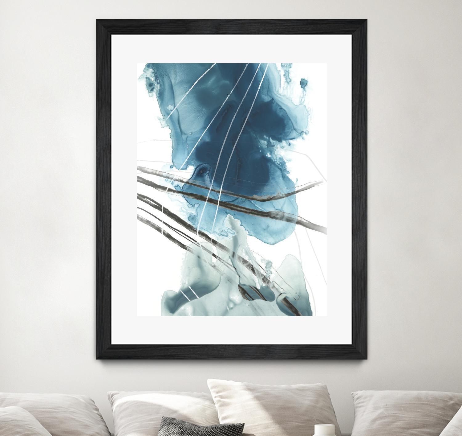 Bella Indigo II by June Erica Vess on GIANT ART - blue abstract