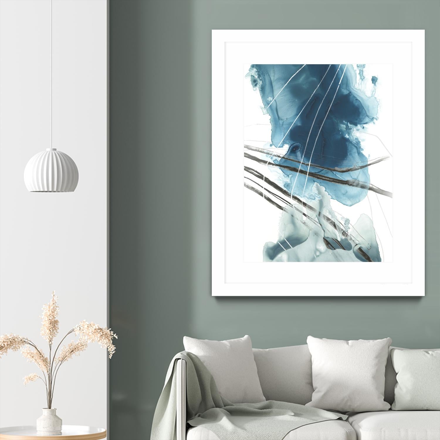 Bella Indigo II by June Erica Vess on GIANT ART - blue abstract