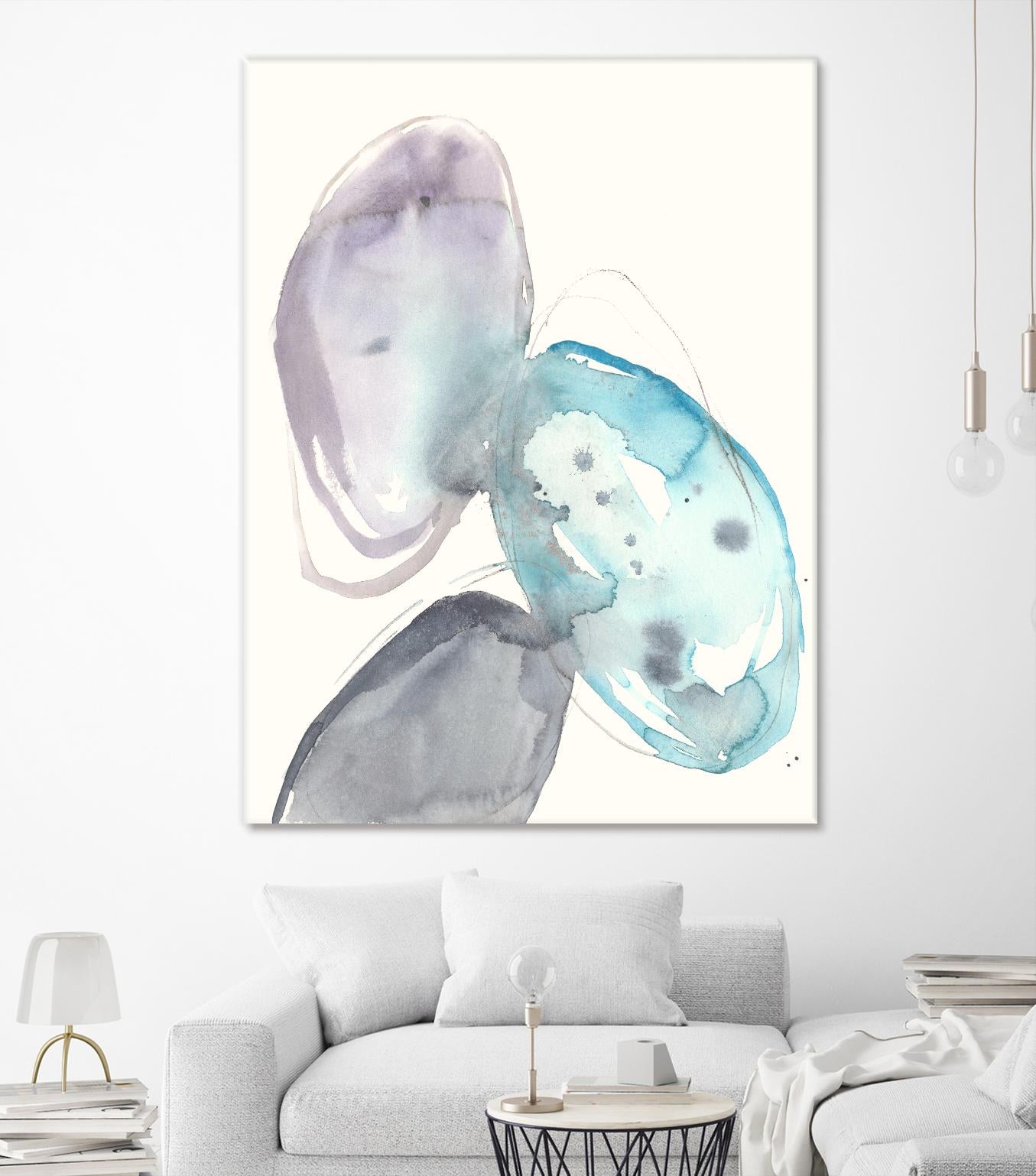 Orb Connection II by Jennifer Goldberger on GIANT ART - blue abstract