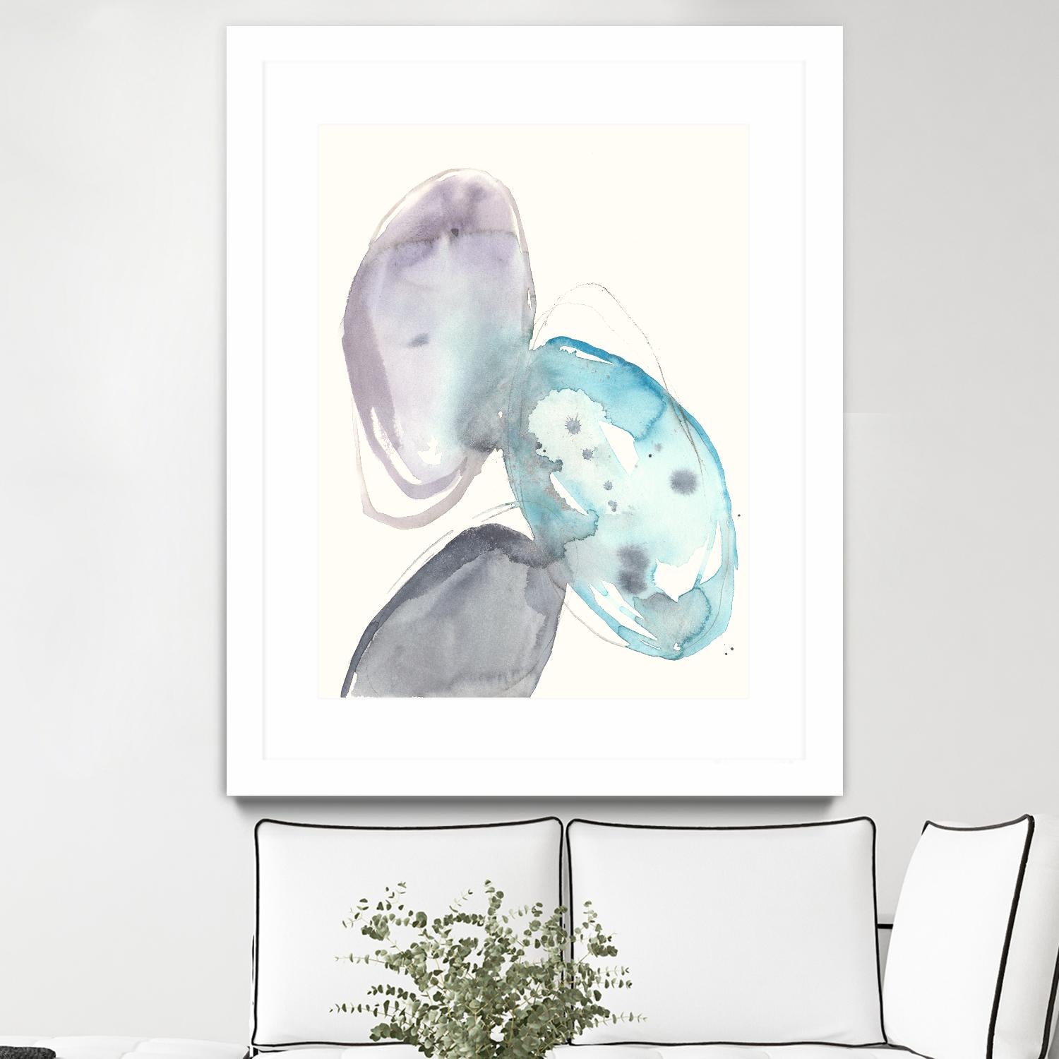 Orb Connection II by Jennifer Goldberger on GIANT ART - blue abstract