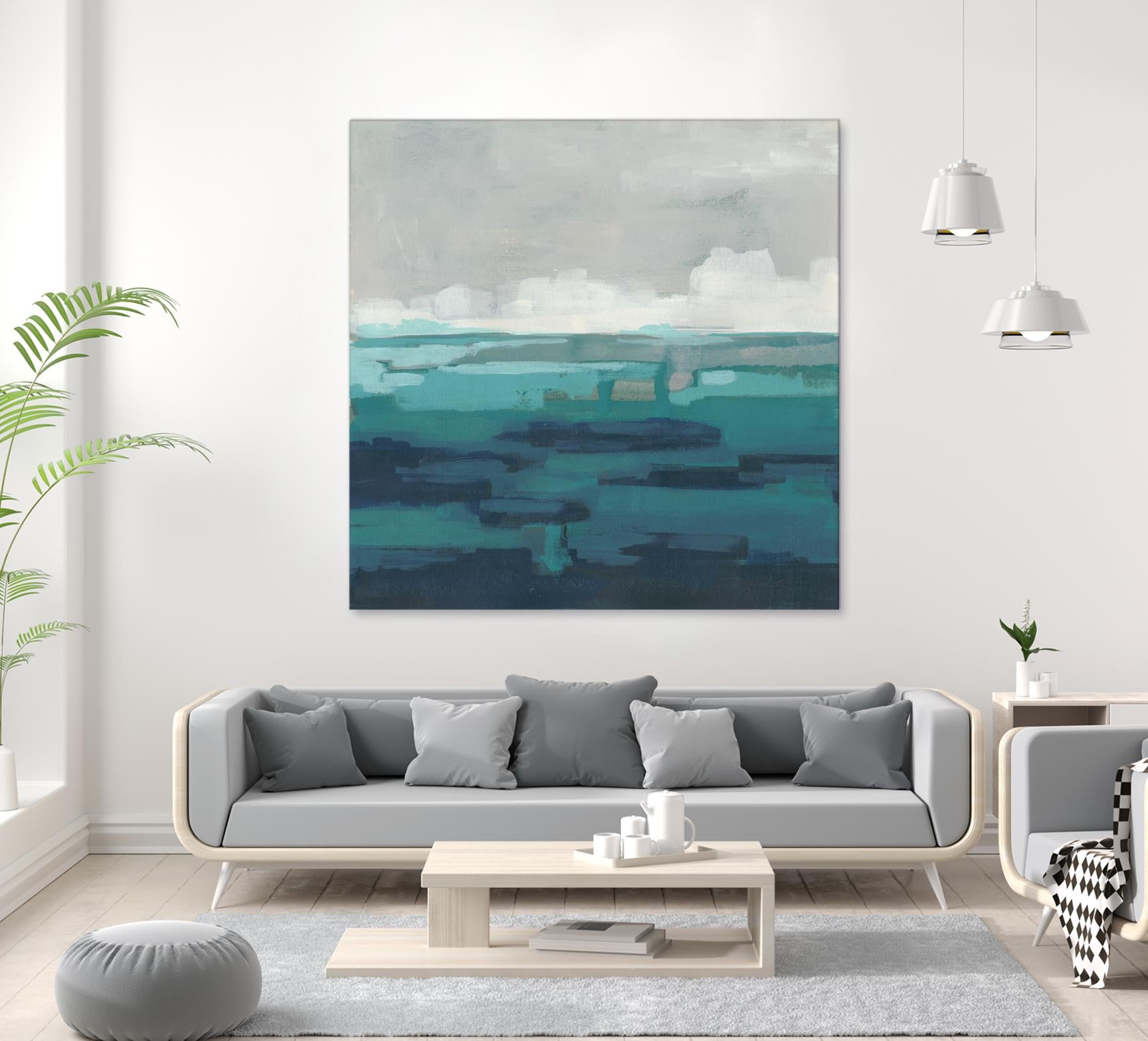 Sea Foam Vista I by June Erica Vess on GIANT ART - green sea scene